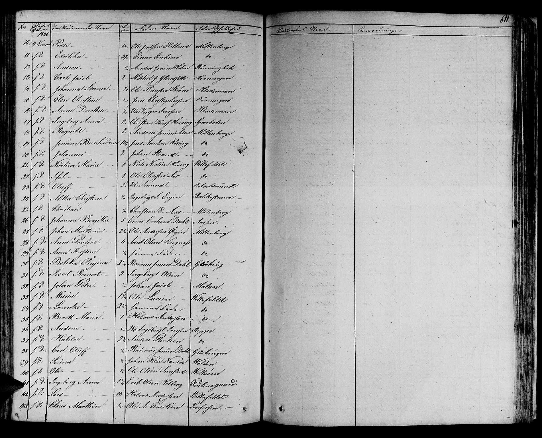 Ministerialprotokoller, klokkerbøker og fødselsregistre - Sør-Trøndelag, SAT/A-1456/606/L0286: Parish register (official) no. 606A04 /1, 1823-1840, p. 611