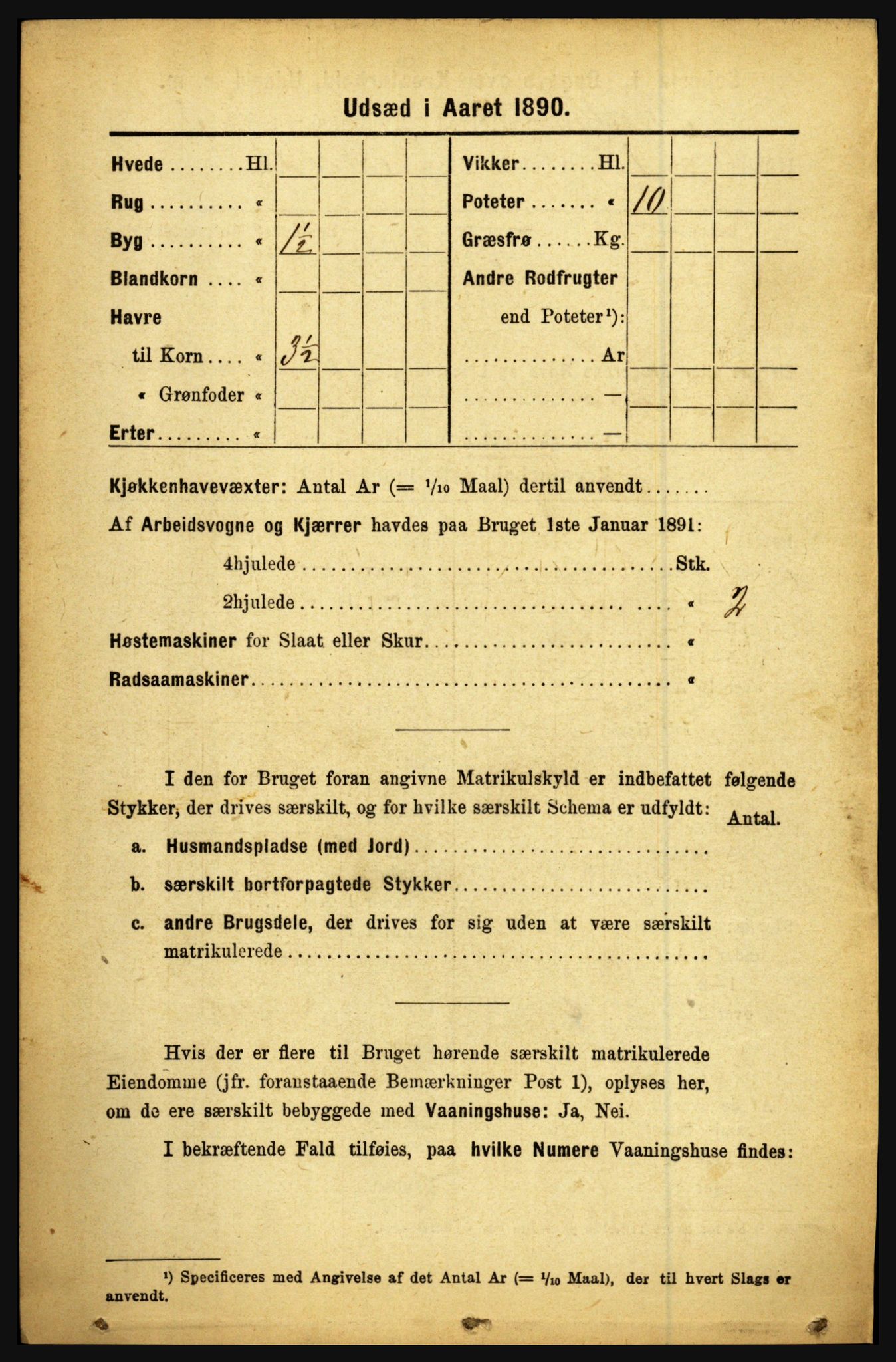 RA, 1891 census for 1446 Breim, 1891, p. 2549