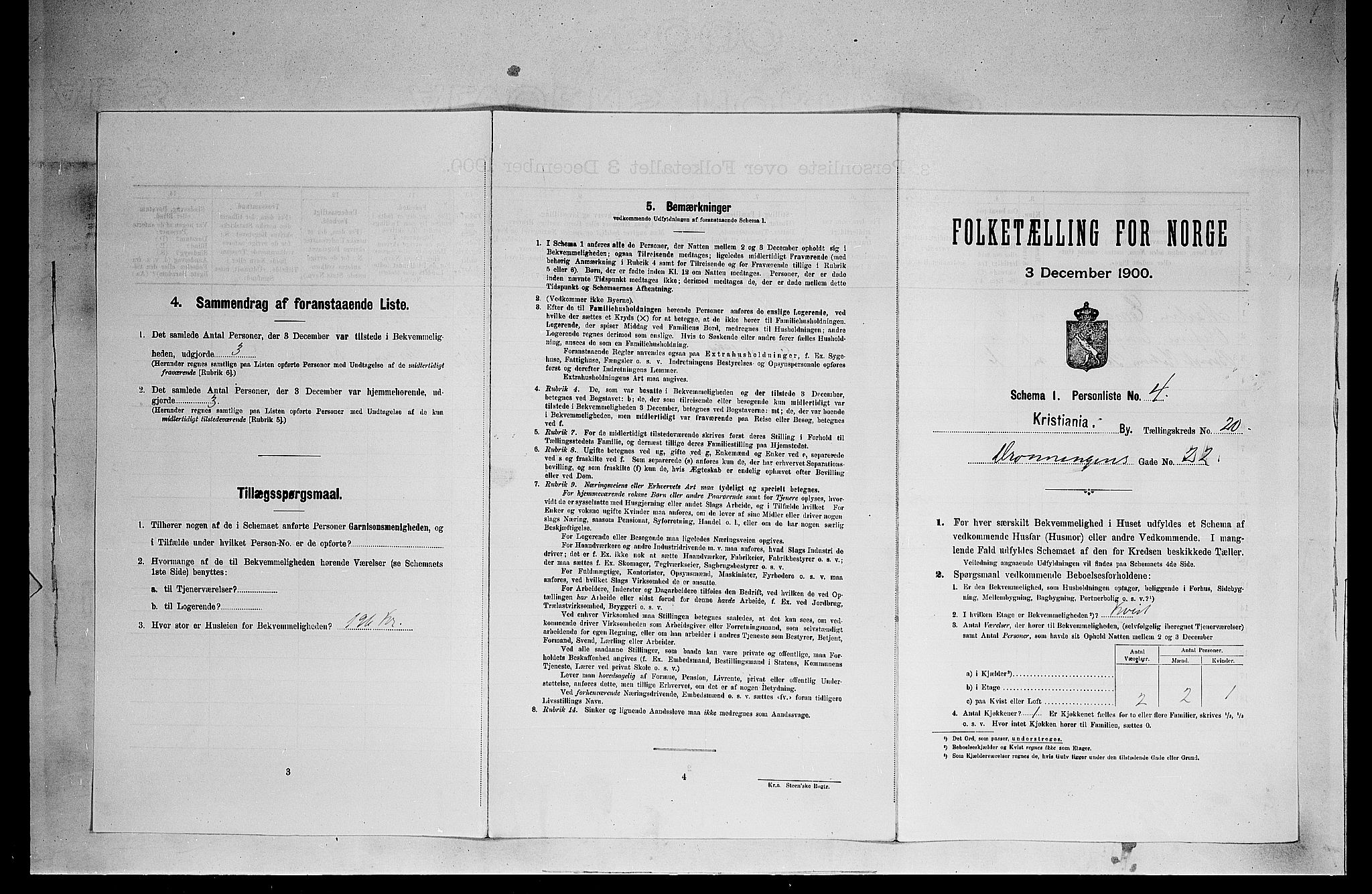 SAO, 1900 census for Kristiania, 1900, p. 17223