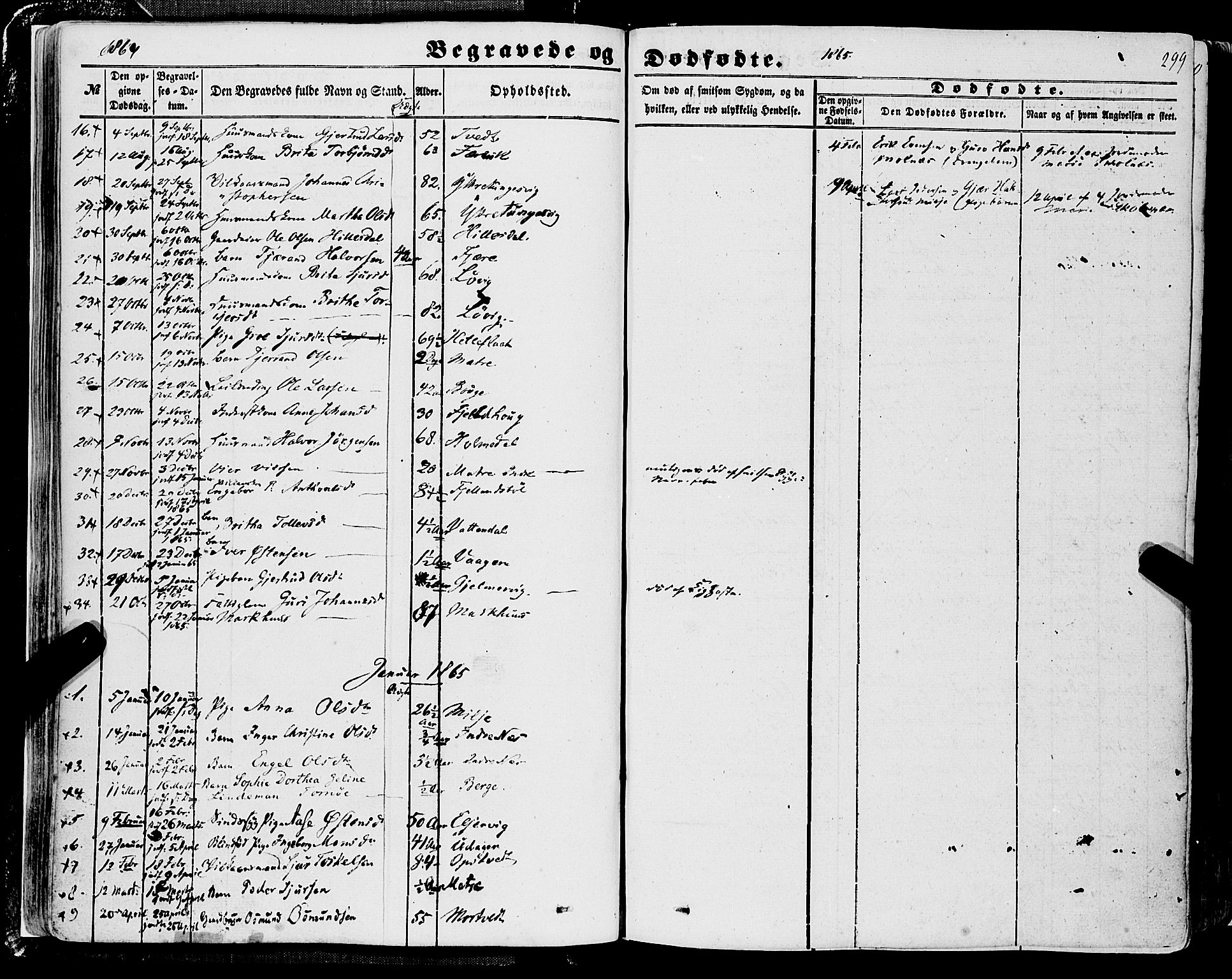 Skånevik sokneprestembete, SAB/A-77801/H/Haa: Parish register (official) no. A 5II, 1848-1869, p. 299