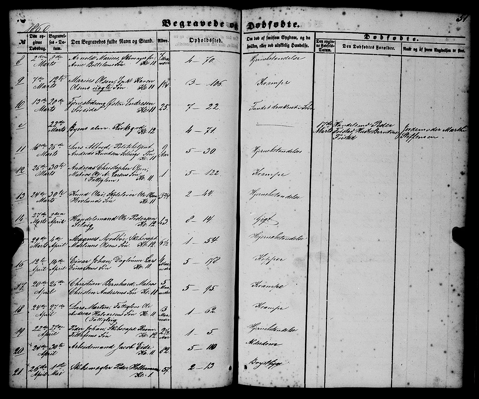 Nykirken Sokneprestembete, SAB/A-77101/H/Haa/L0042: Parish register (official) no. E 2, 1850-1868, p. 51