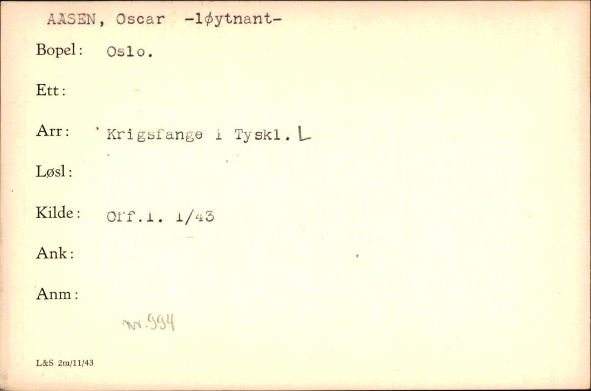 Forsvaret, Forsvarets krigshistoriske avdeling, AV/RA-RAFA-2017/Y/Yf/L0200: II-C-11-2102  -  Norske krigsfanger i Tyskland, 1940-1945, p. 19