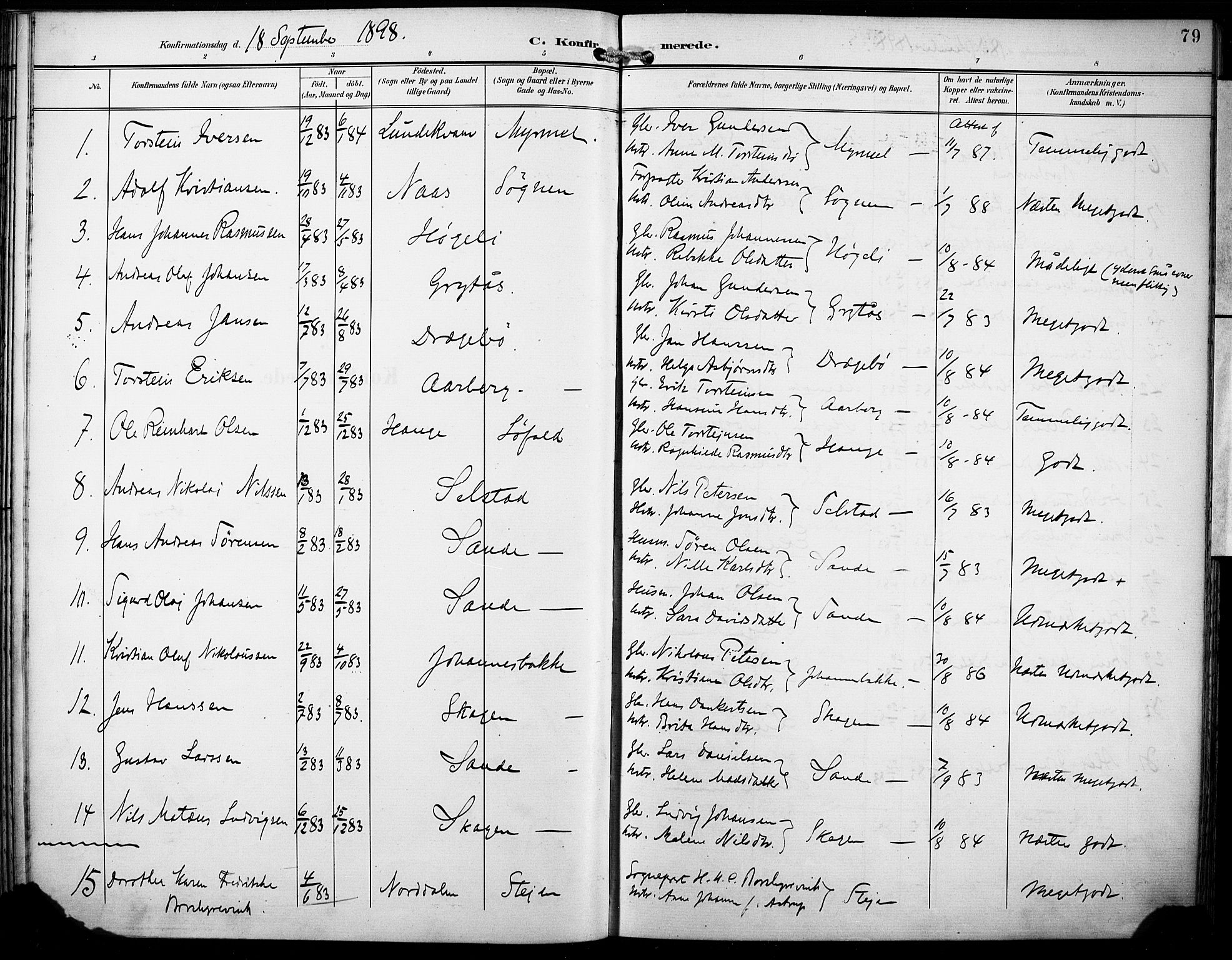 Gaular sokneprestembete, SAB/A-80001/H/Haa: Parish register (official) no. B 2, 1898-1911, p. 79