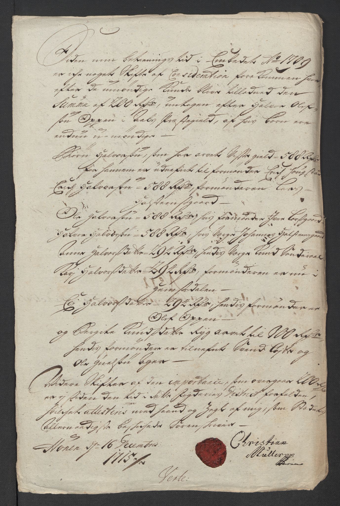 Rentekammeret inntil 1814, Reviderte regnskaper, Fogderegnskap, RA/EA-4092/R23/L1473: Fogderegnskap Ringerike og Hallingdal, 1715, p. 168