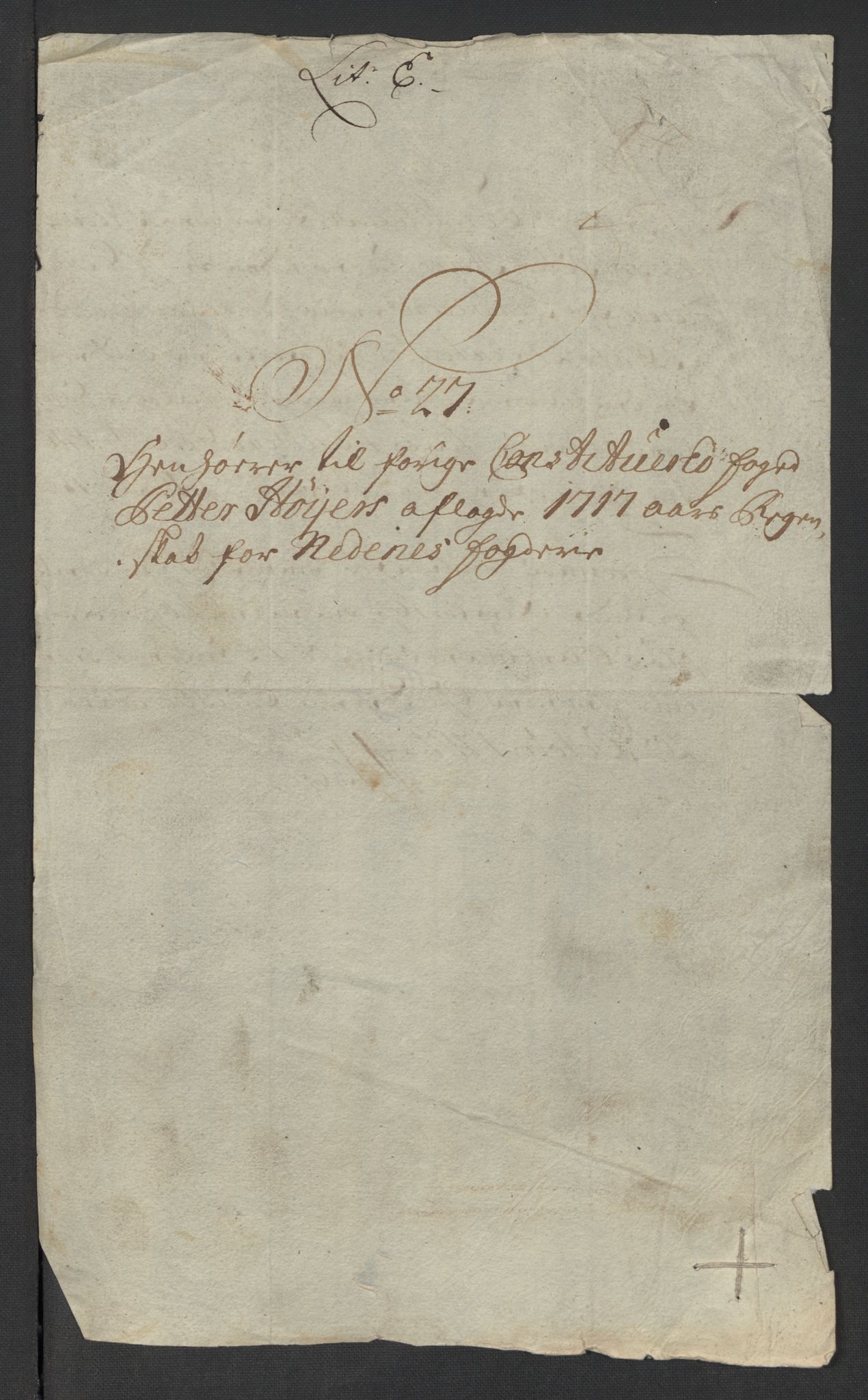 Rentekammeret inntil 1814, Reviderte regnskaper, Fogderegnskap, AV/RA-EA-4092/R39/L2326: Fogderegnskap Nedenes, 1717, p. 260