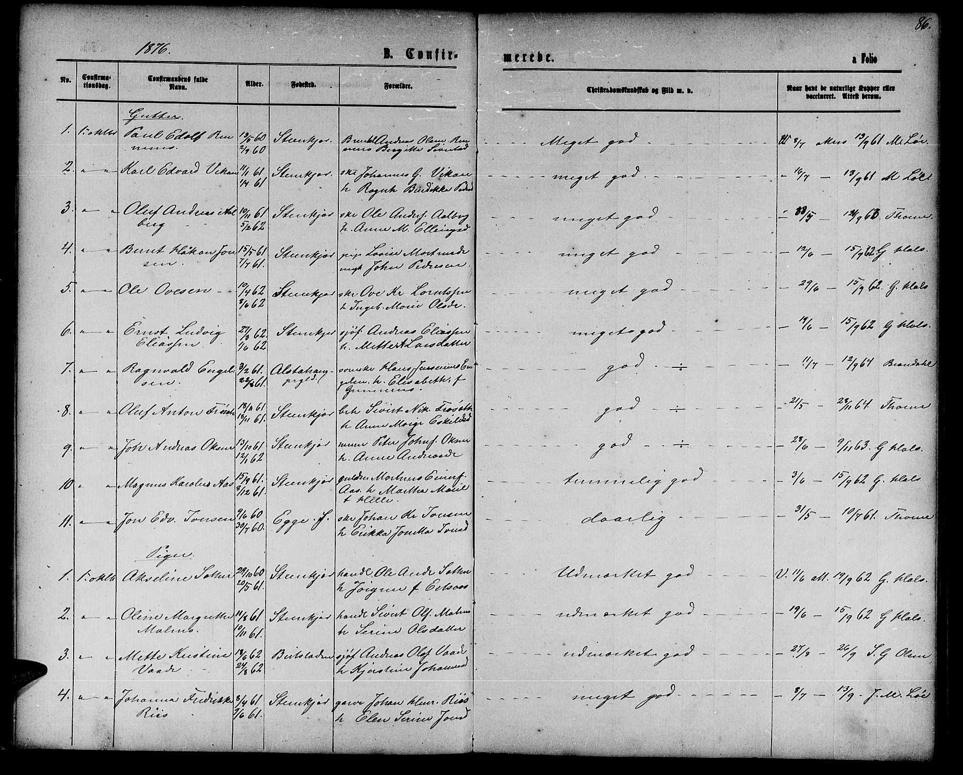 Ministerialprotokoller, klokkerbøker og fødselsregistre - Nord-Trøndelag, SAT/A-1458/739/L0373: Parish register (copy) no. 739C01, 1865-1882, p. 86