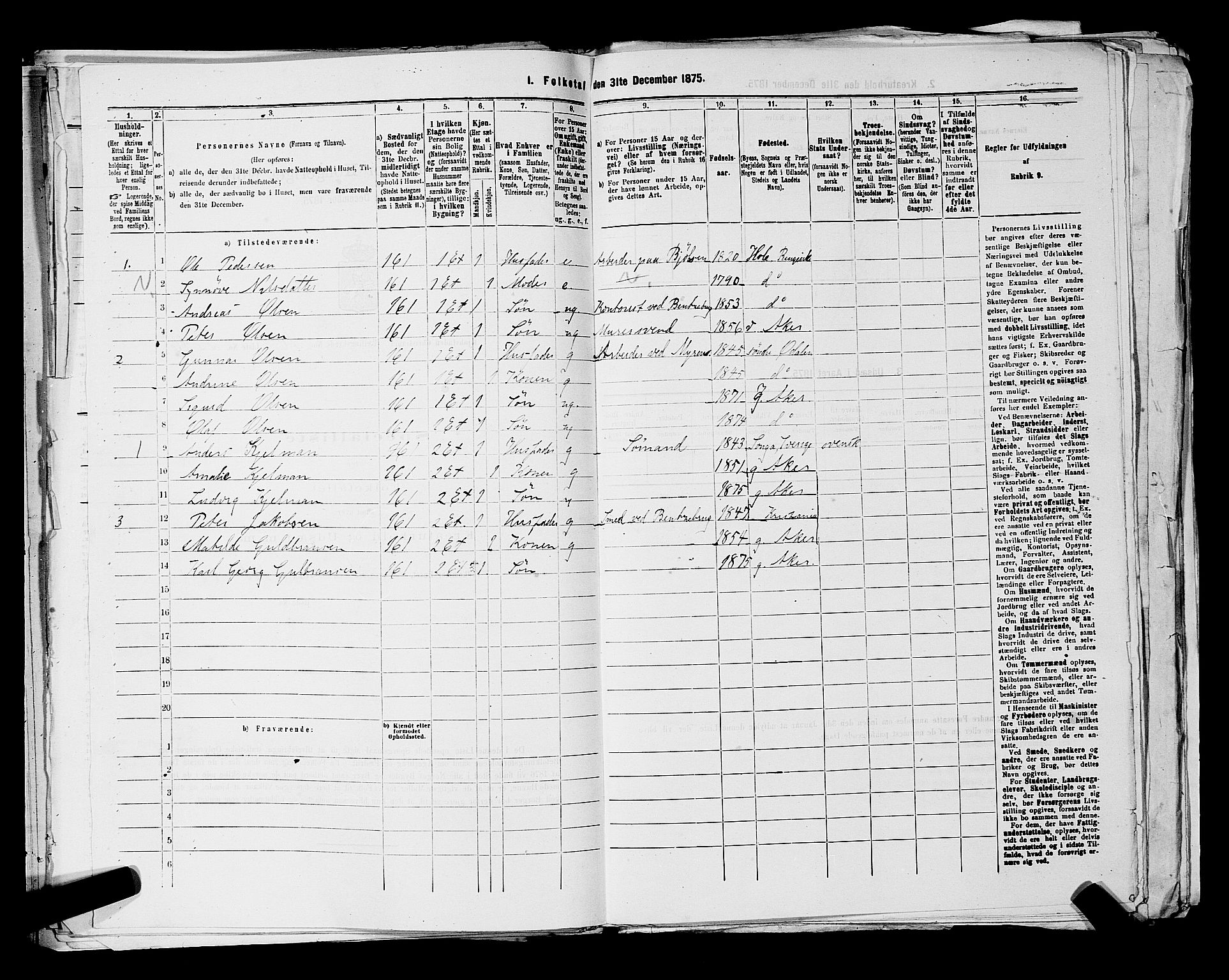 RA, 1875 census for 0301 Kristiania, 1875, p. 6382