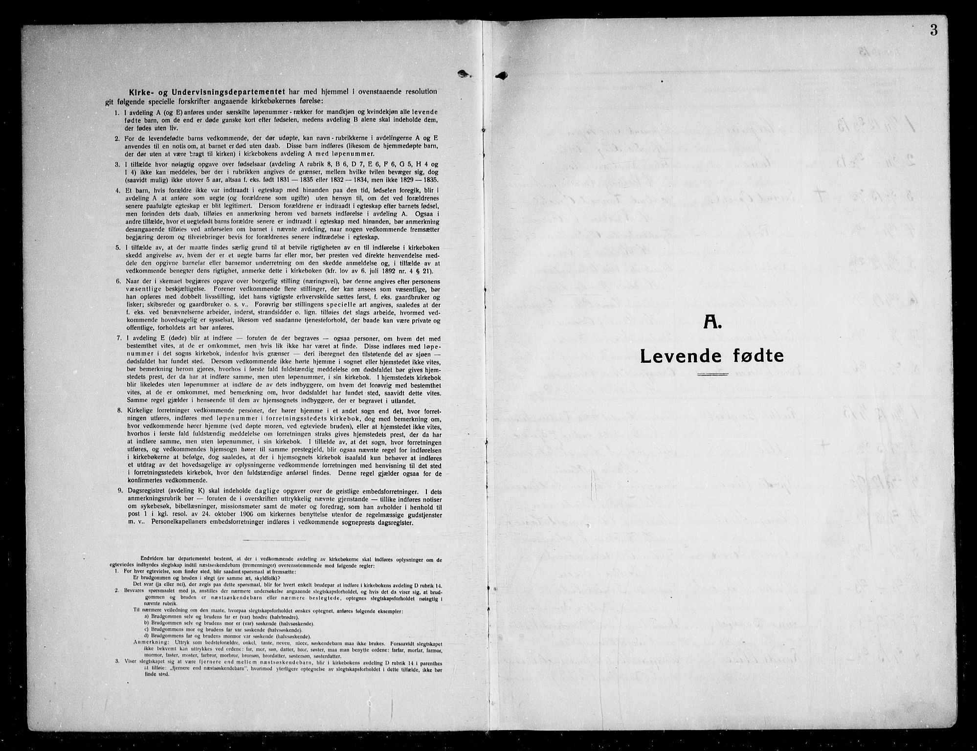 Østre Aker prestekontor Kirkebøker, SAO/A-10840/F/Fa/L0012: Parish register (official) no. I 12, 1913-1924, p. 3