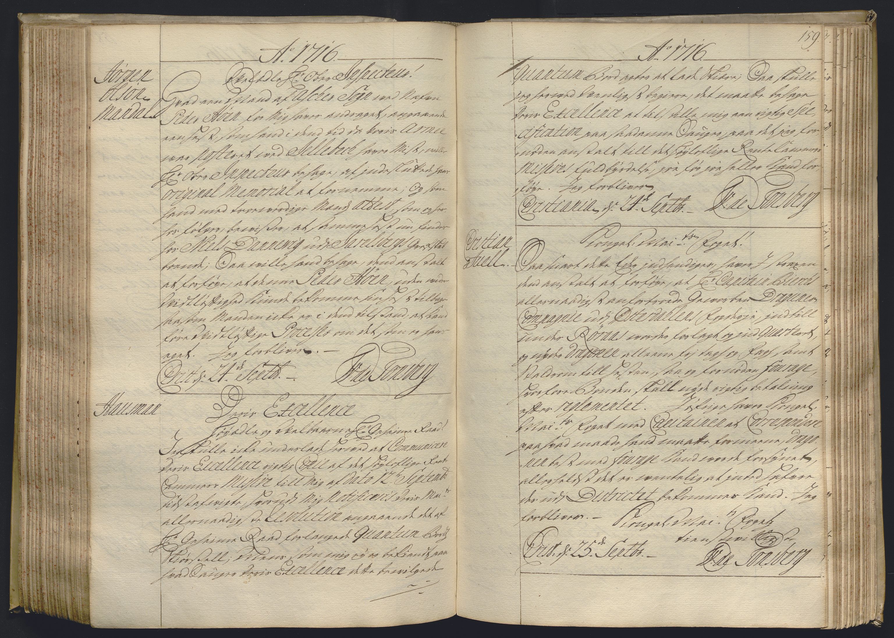 Kristiania stiftamt, AV/SAO-A-10386/B/Ba/L0004: Kopibok, 1715-1717, p. 158b-159a