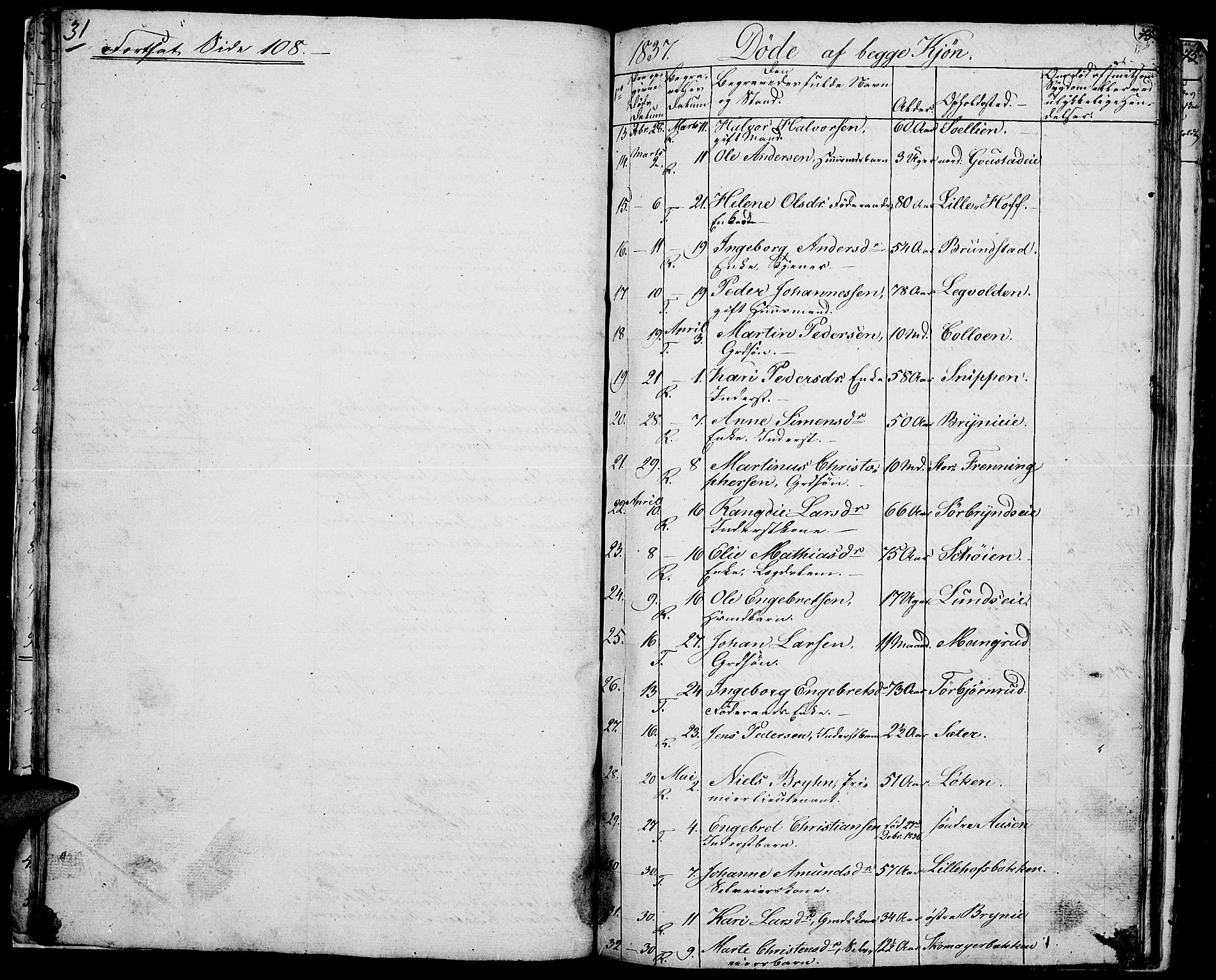 Romedal prestekontor, SAH/PREST-004/L/L0008: Parish register (copy) no. 8, 1837-1844, p. 31