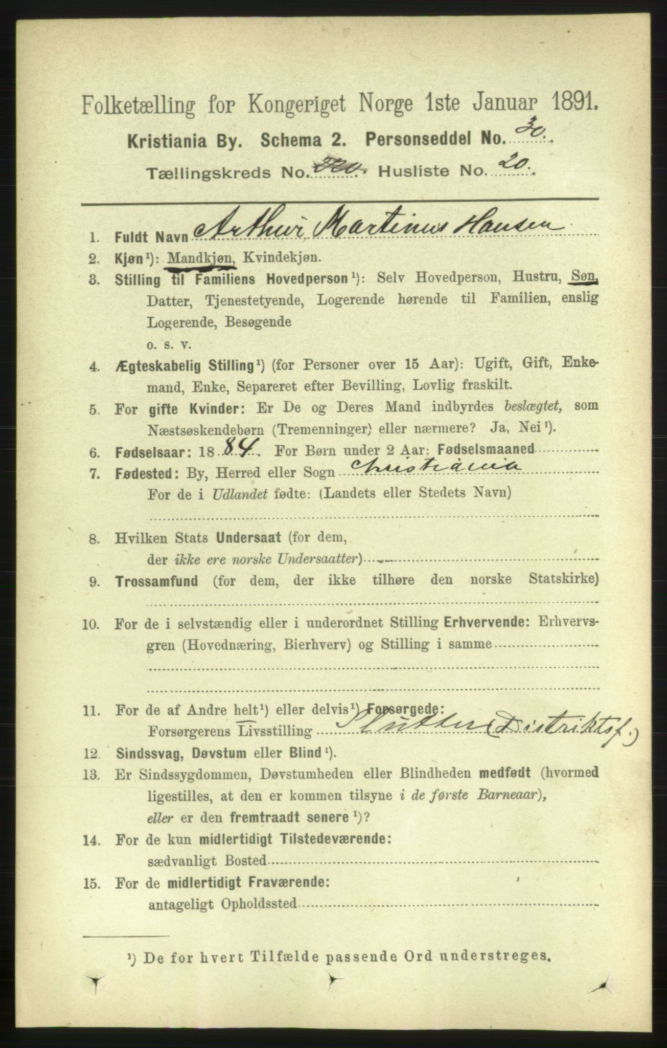 RA, 1891 census for 0301 Kristiania, 1891, p. 131702