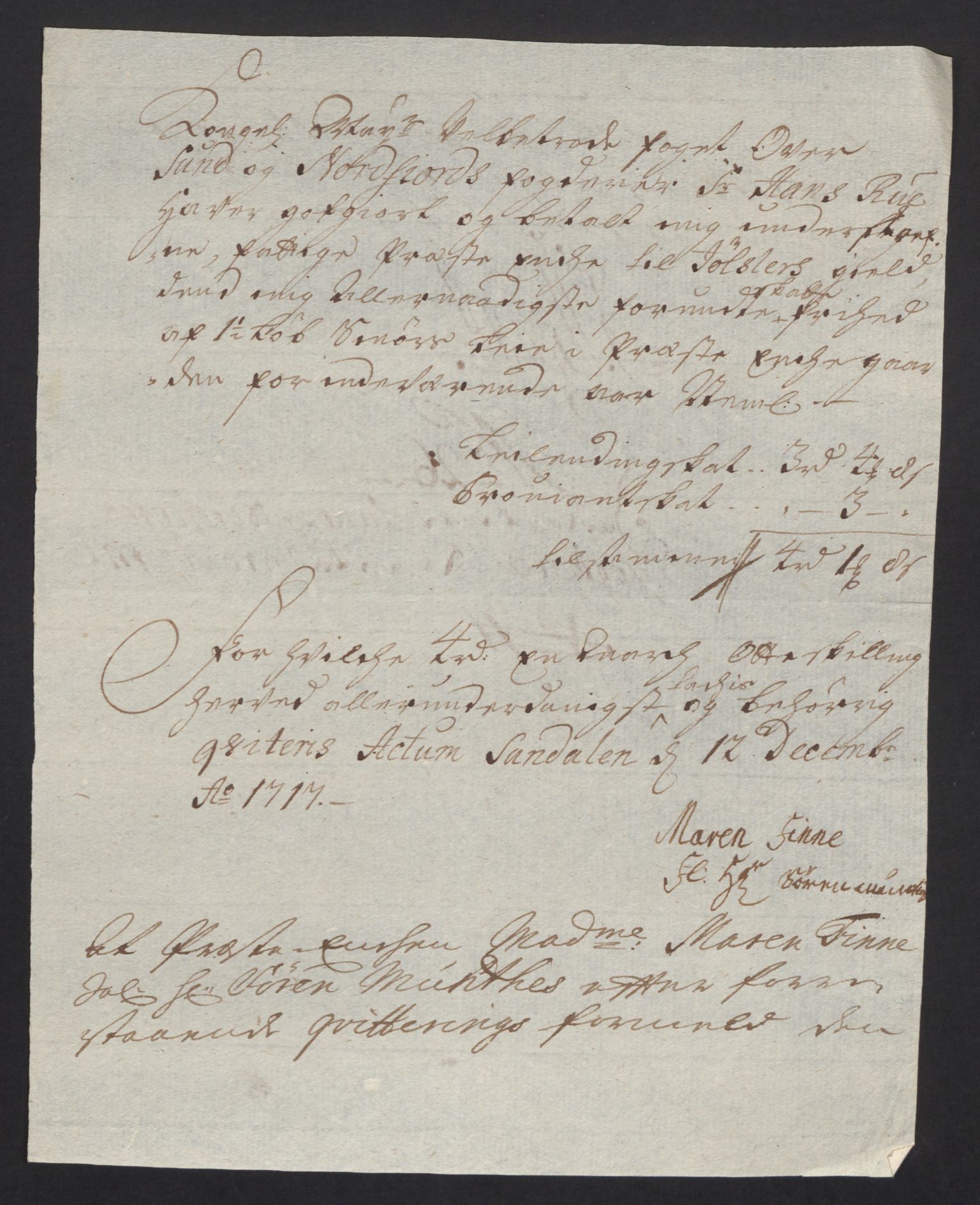 Rentekammeret inntil 1814, Reviderte regnskaper, Fogderegnskap, AV/RA-EA-4092/R53/L3441: Fogderegnskap Sunn- og Nordfjord, 1717-1718, p. 196