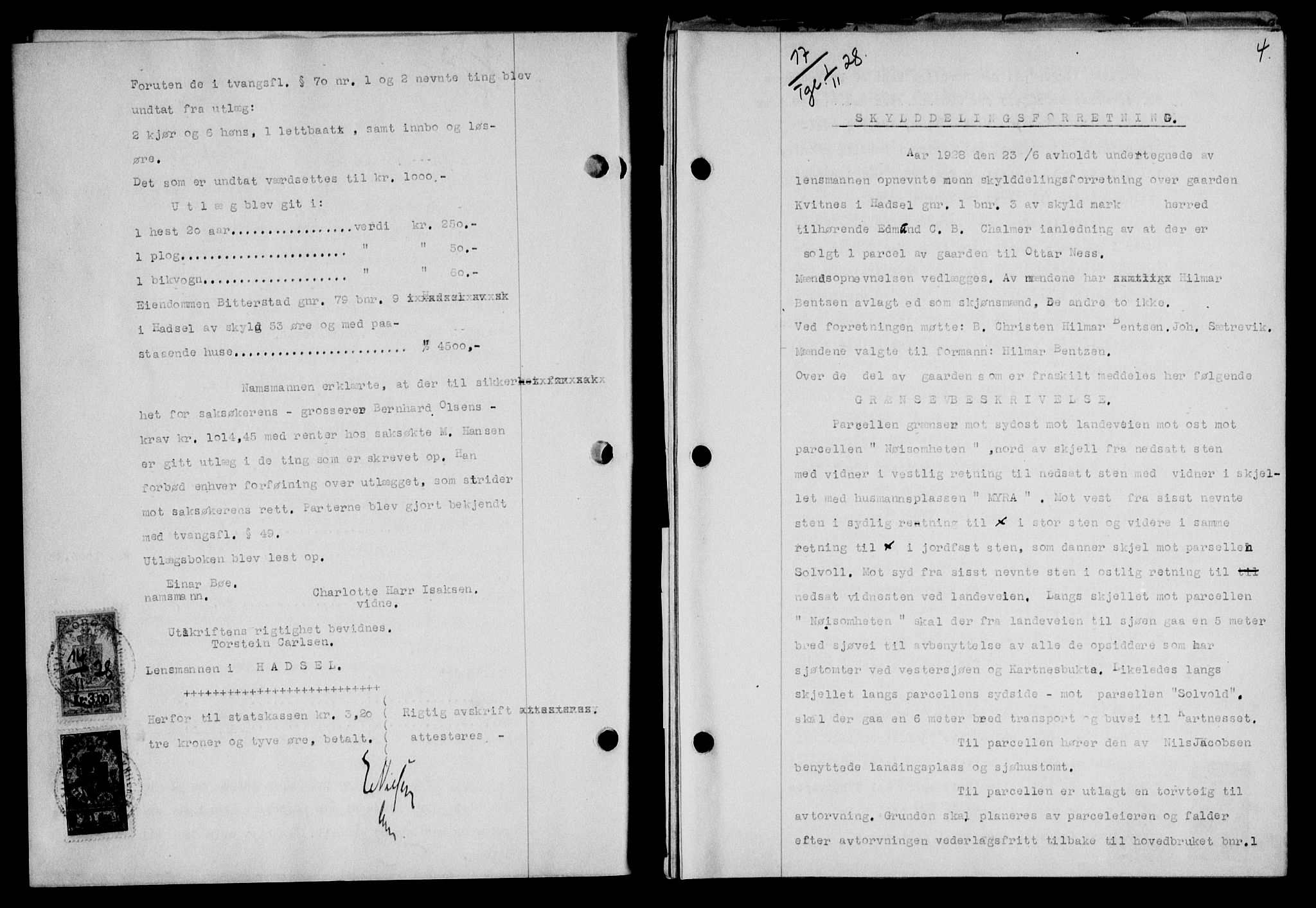 Vesterålen sorenskriveri, SAT/A-4180/1/2/2Ca/L0047: Mortgage book no. 40, 1928-1929, Deed date: 01.11.1928