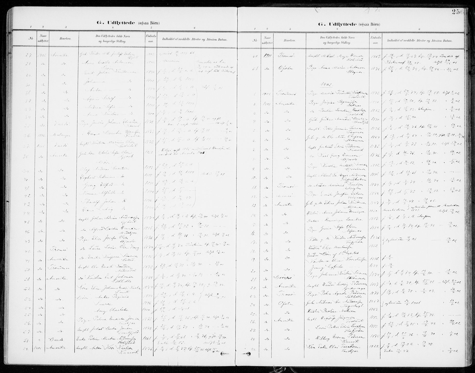 Lenvik sokneprestembete, SATØ/S-1310/H/Ha/Haa/L0014kirke: Parish register (official) no. 14, 1899-1909, p. 256