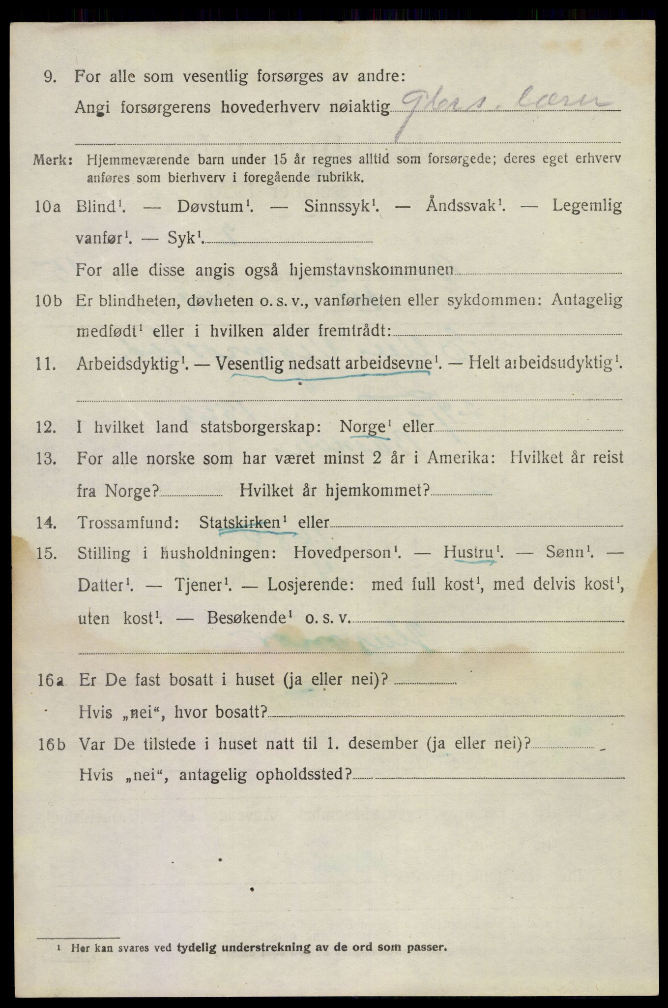 SAKO, 1920 census for Bamble, 1920, p. 11114