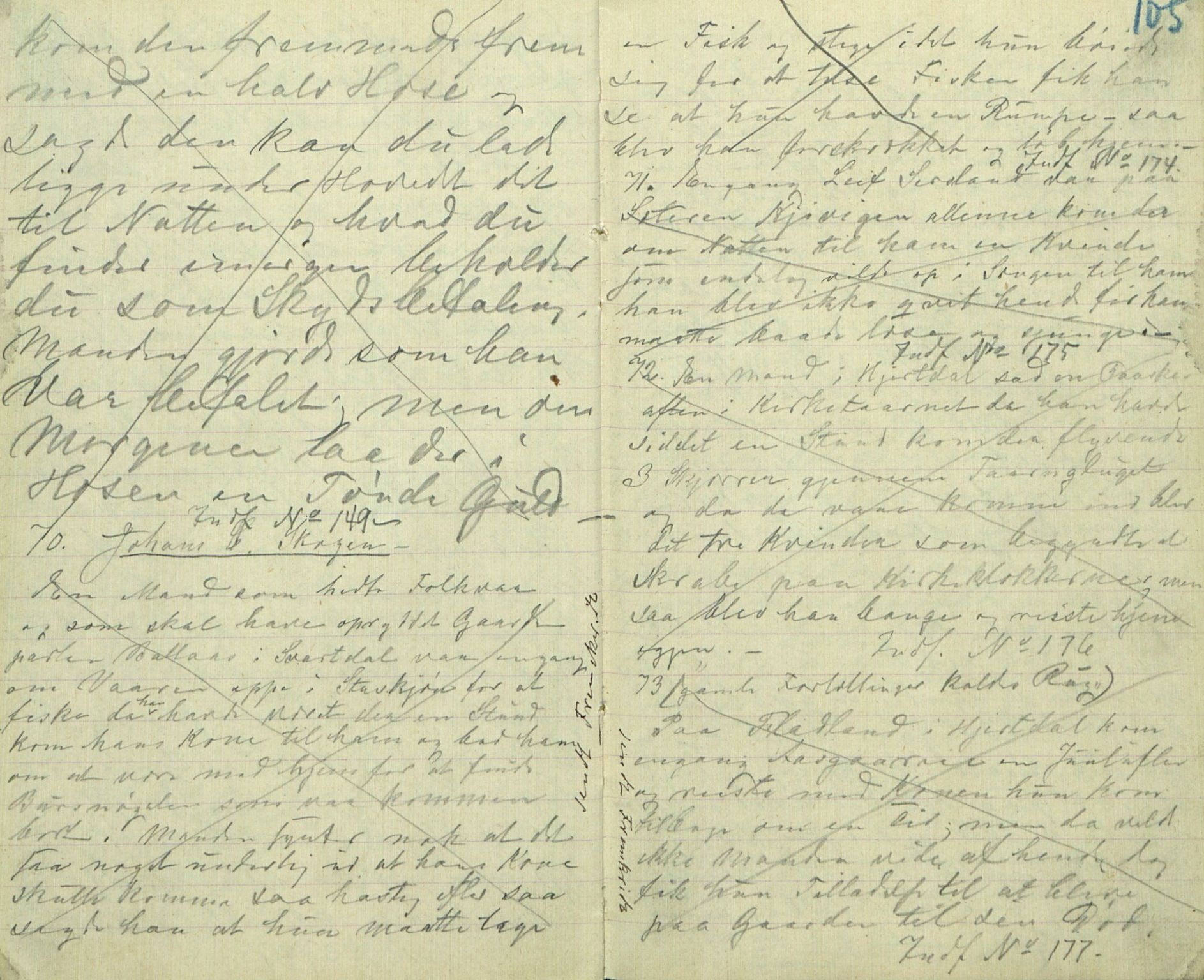 Rikard Berge, TEMU/TGM-A-1003/F/L0016/0012: 529-550 / 540 Oppskrifter av Halvor N. Tvedten, Fyresdal, Drangedal og Seljord. , 1890-1892, p. 104-105