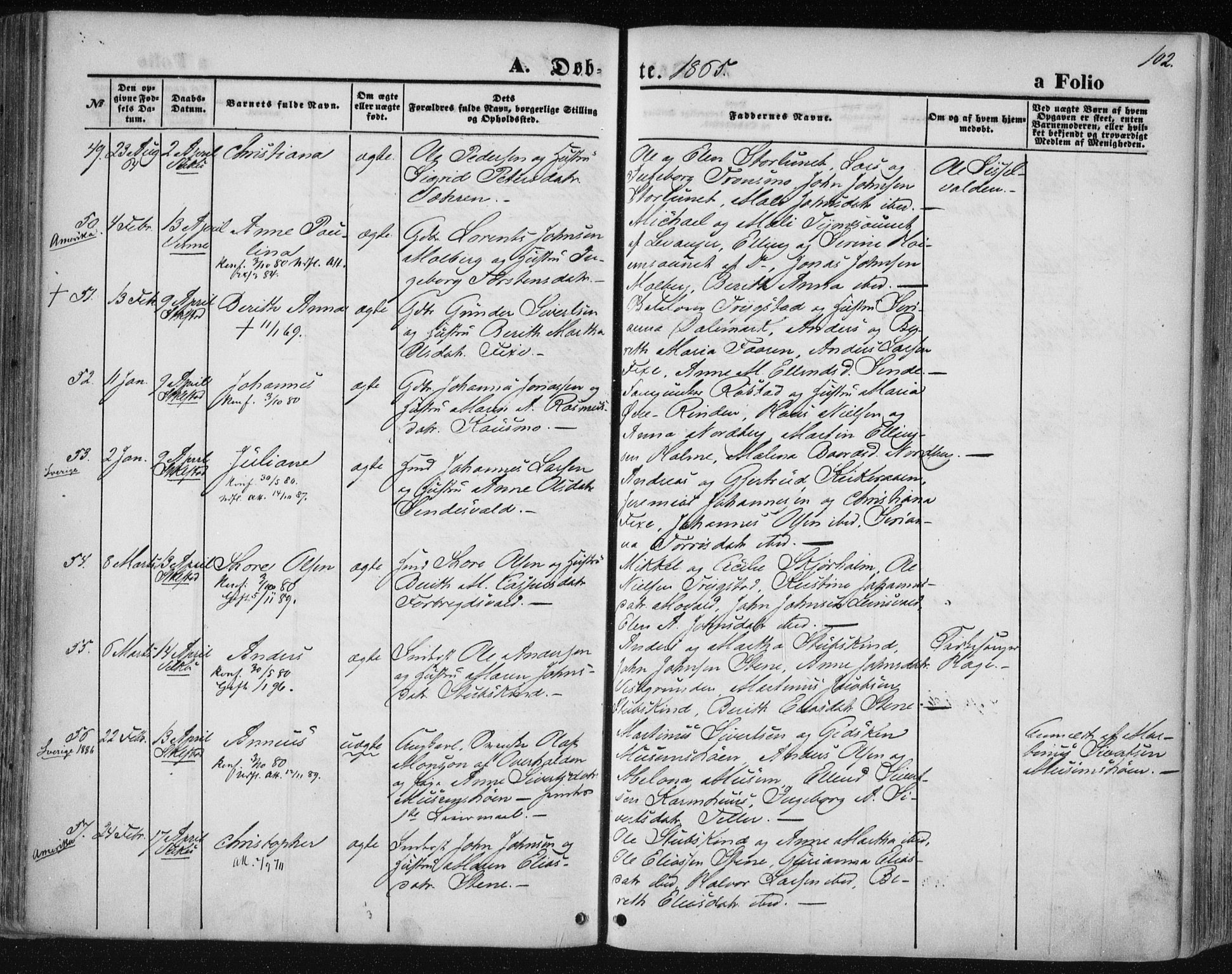 Ministerialprotokoller, klokkerbøker og fødselsregistre - Nord-Trøndelag, AV/SAT-A-1458/723/L0241: Parish register (official) no. 723A10, 1860-1869, p. 102