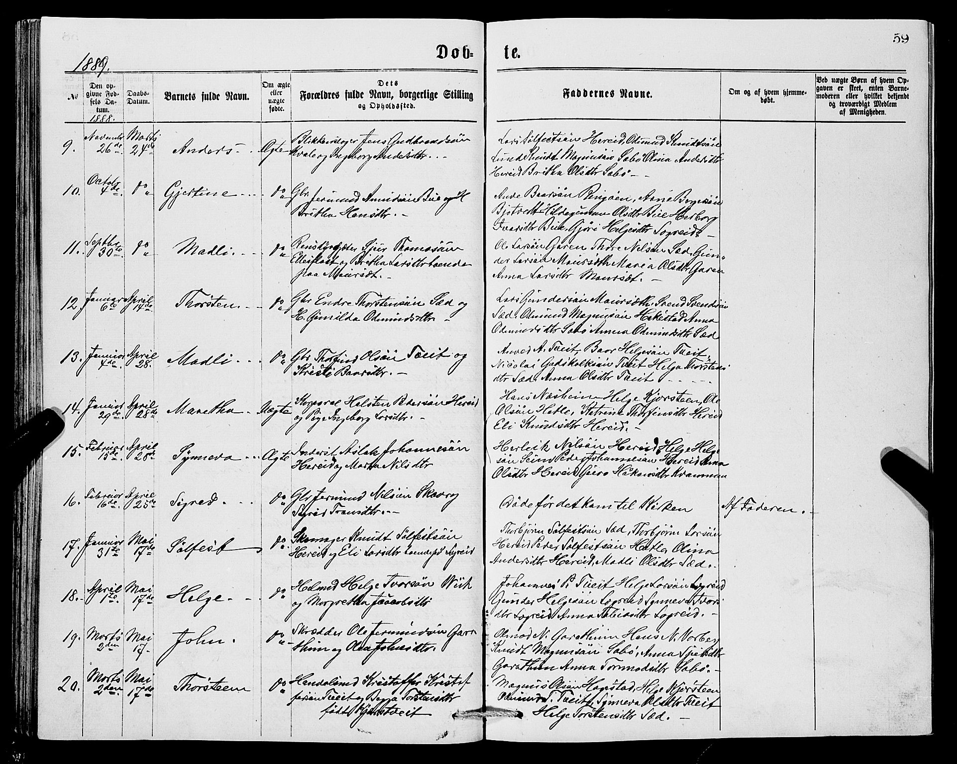 Ullensvang sokneprestembete, SAB/A-78701/H/Hab: Parish register (copy) no. C 2, 1871-1899, p. 59