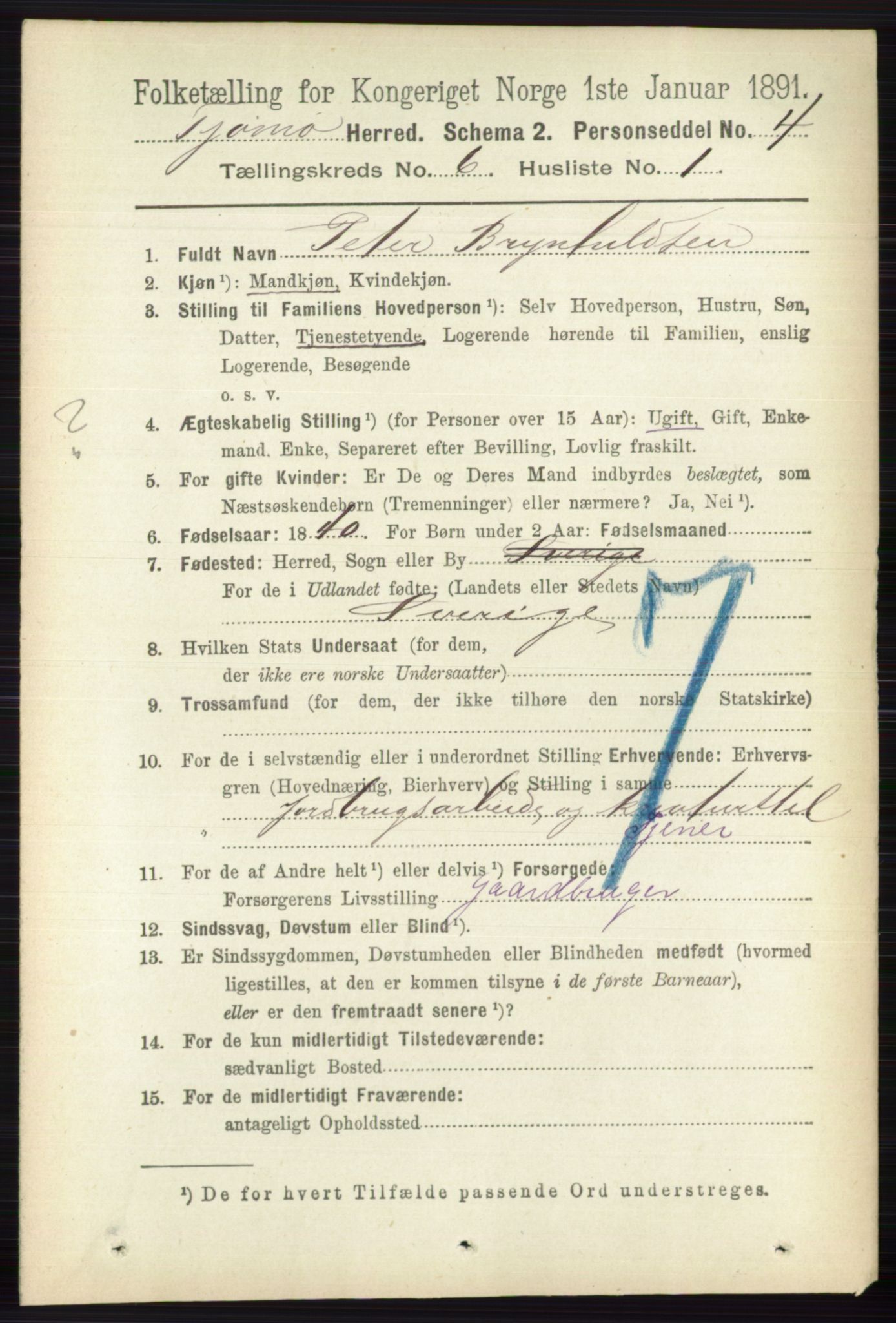 RA, 1891 census for 0723 Tjøme, 1891, p. 2113