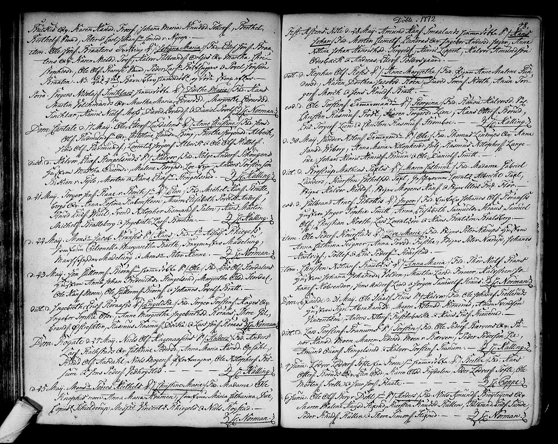 Kongsberg kirkebøker, SAKO/A-22/F/Fa/L0005: Parish register (official) no. I 5, 1769-1782, p. 48