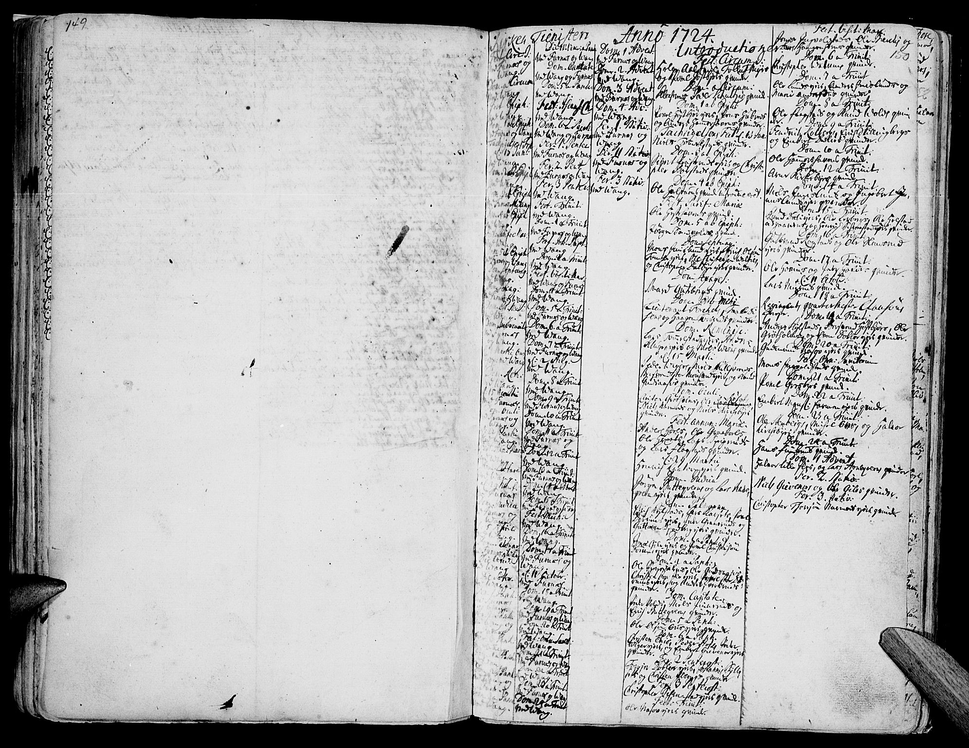 Vang prestekontor, Hedmark, AV/SAH-PREST-008/H/Ha/Haa/L0002A: Parish register (official) no. 2A, 1713-1733, p. 149-150