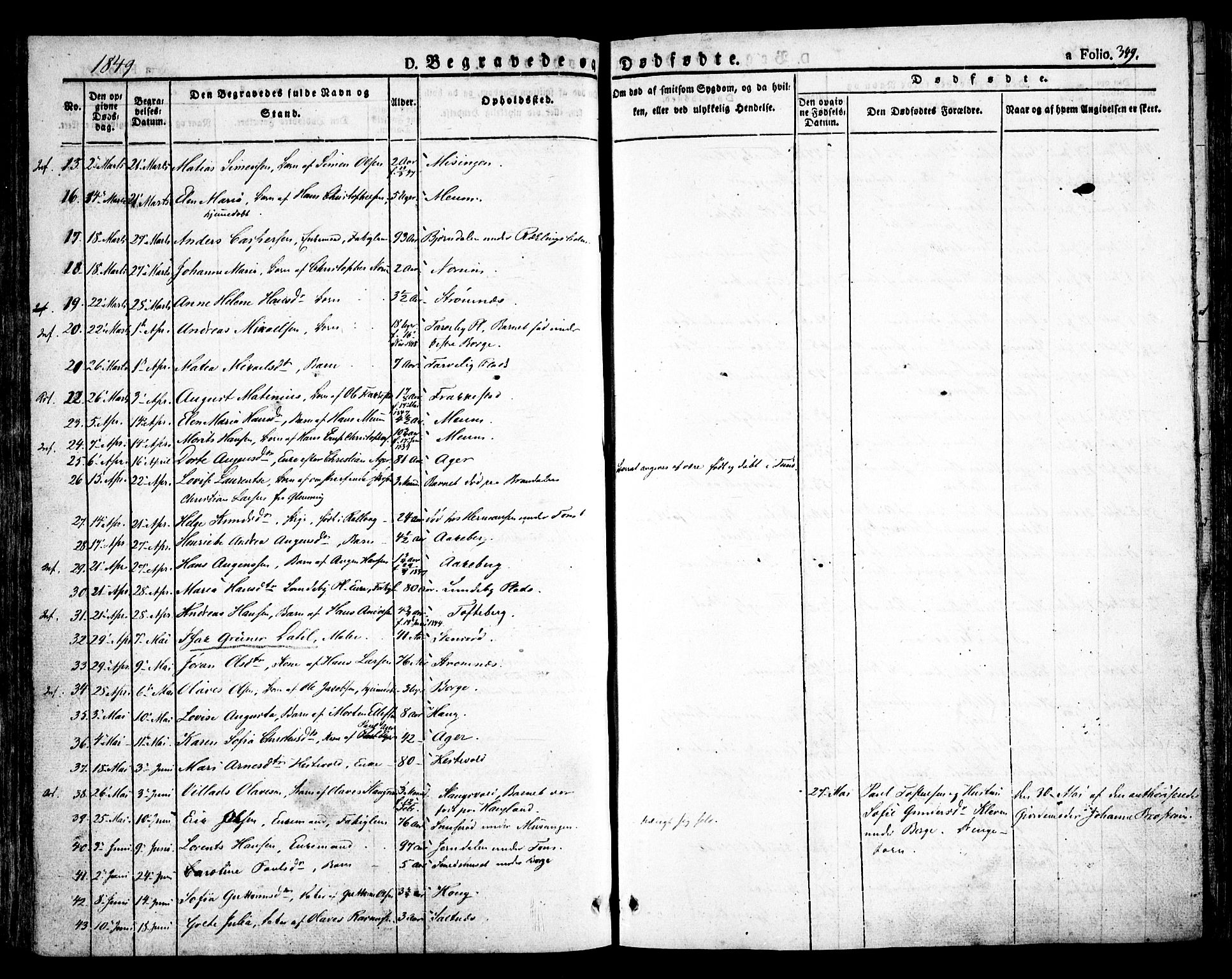 Råde prestekontor kirkebøker, SAO/A-2009/F/Fa/L0005: Parish register (official) no. 5, 1830-1853, p. 349