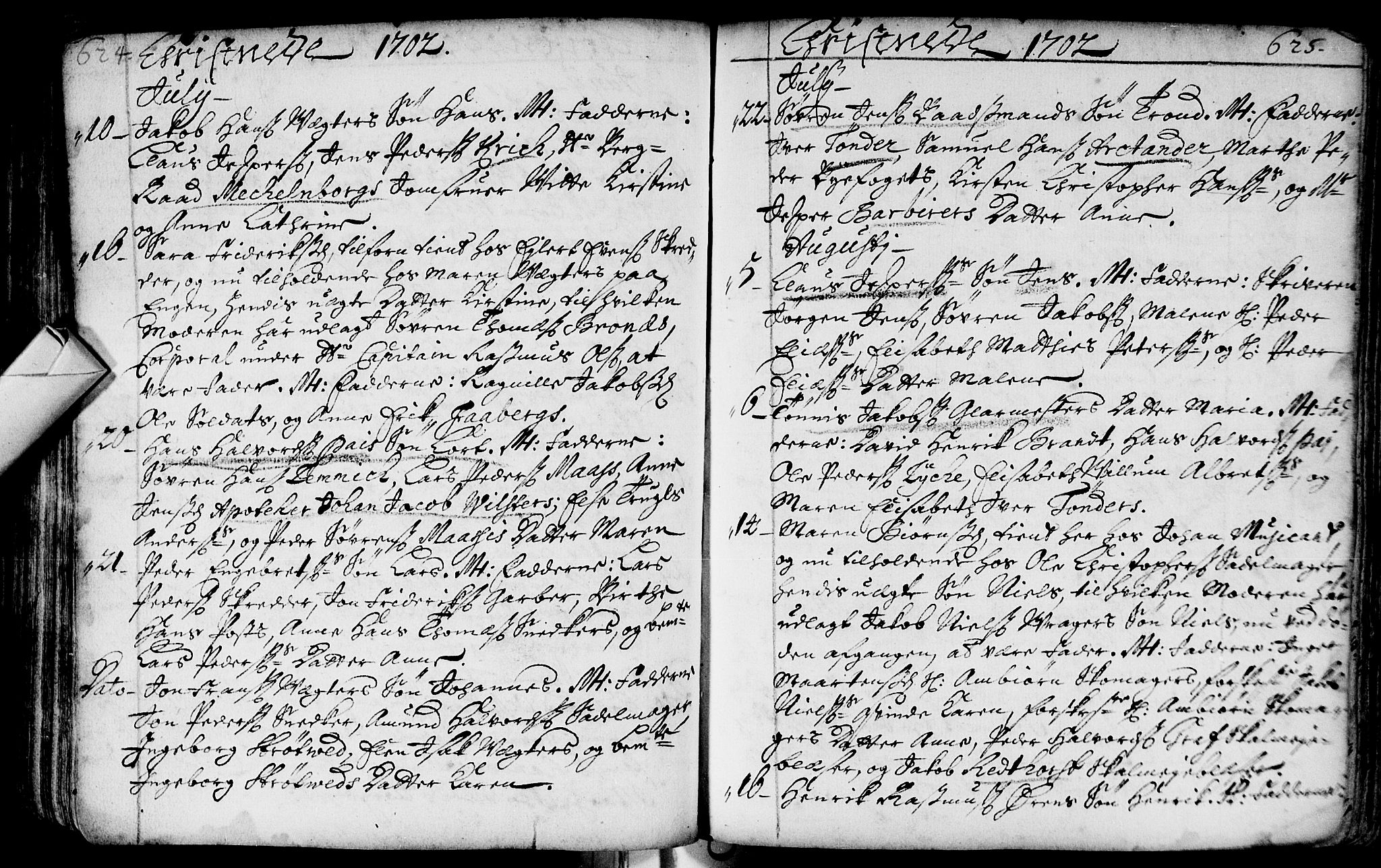 Bragernes kirkebøker, AV/SAKO-A-6/F/Fa/L0002: Parish register (official) no. I 2, 1680-1705, p. 624-625