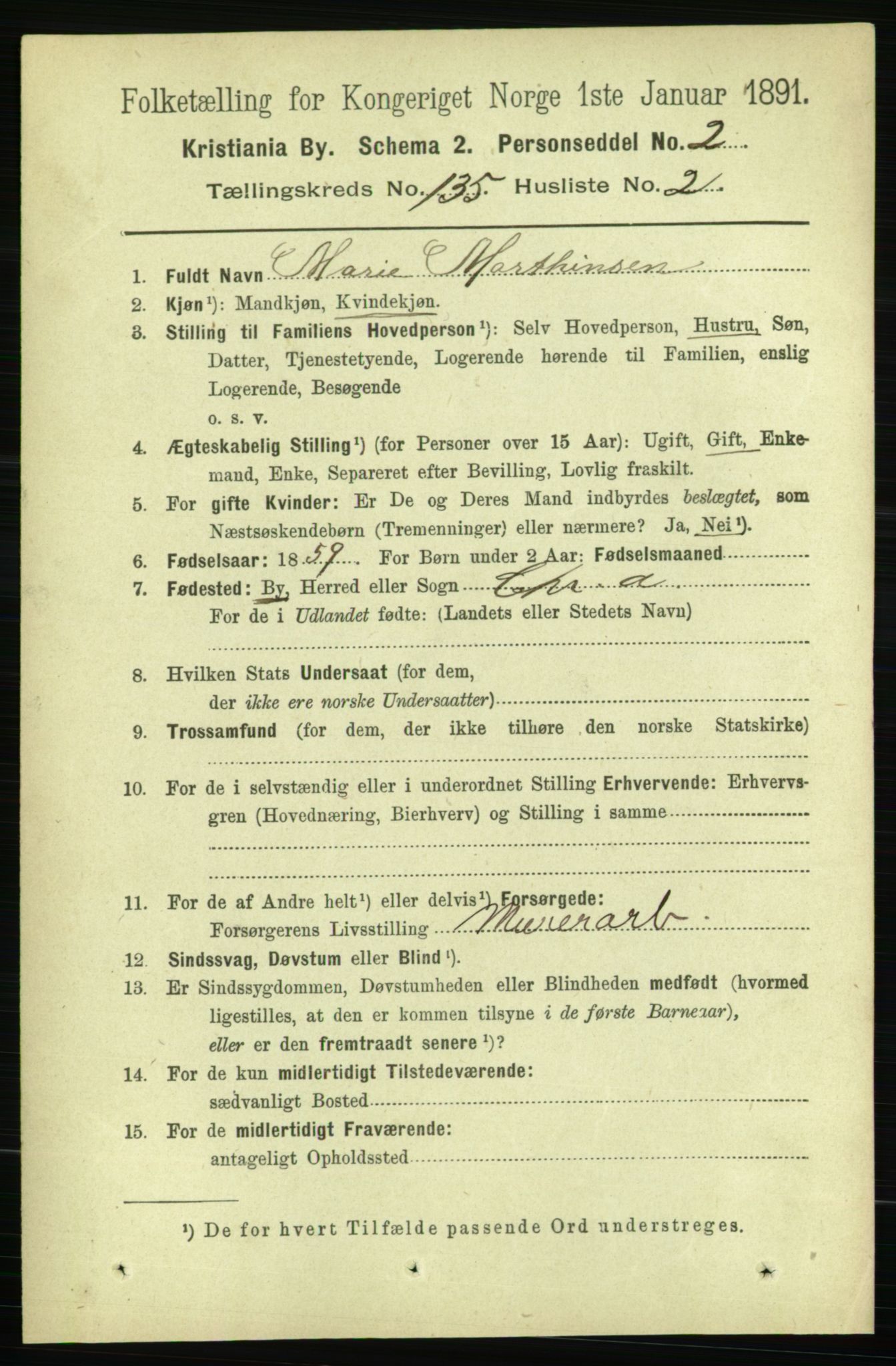 RA, 1891 census for 0301 Kristiania, 1891, p. 74553