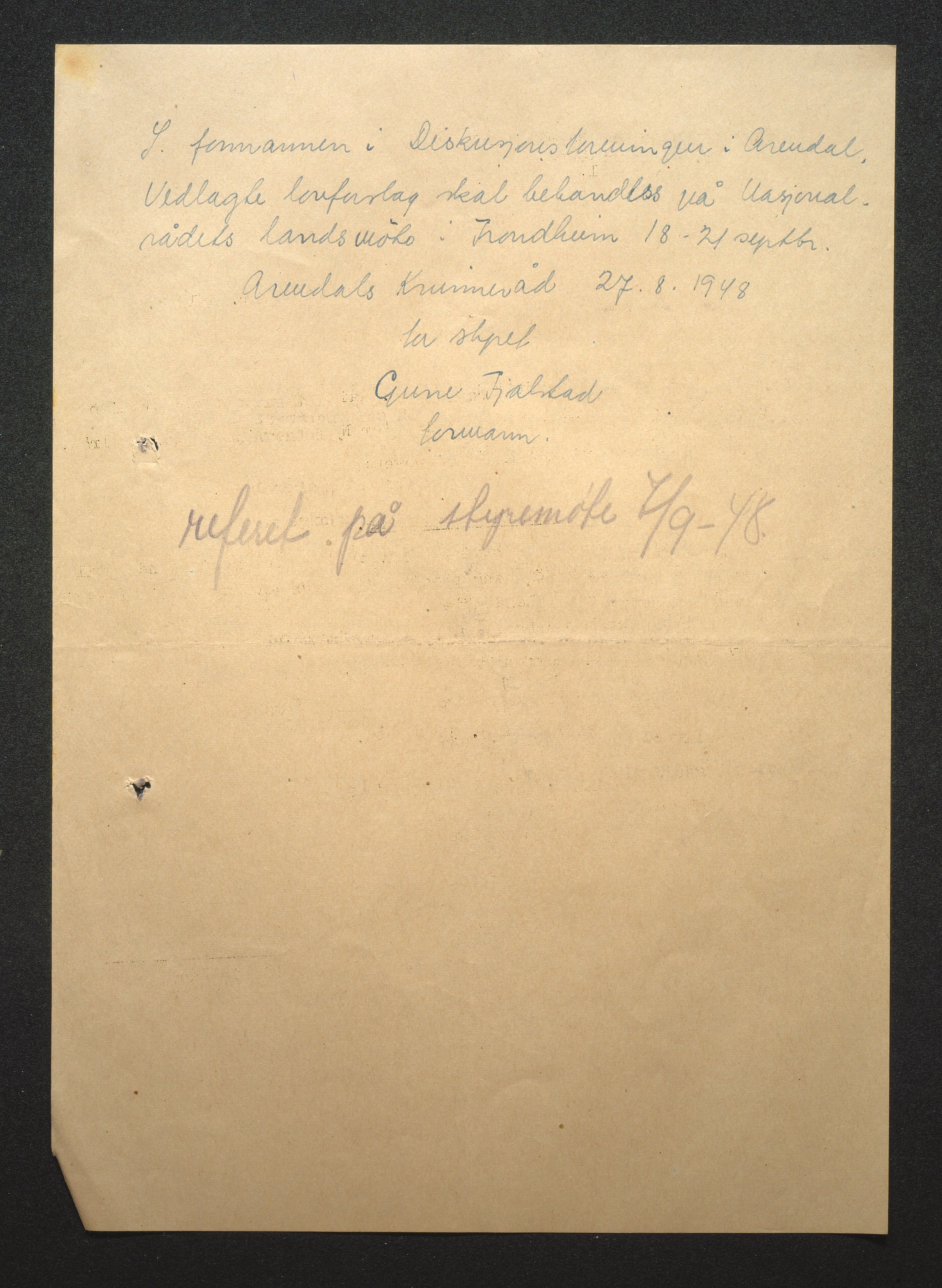 Samling av foreningsarkiv. A-Å, AAKS/PA-1059/F/L0011: Foreninger, Arendal