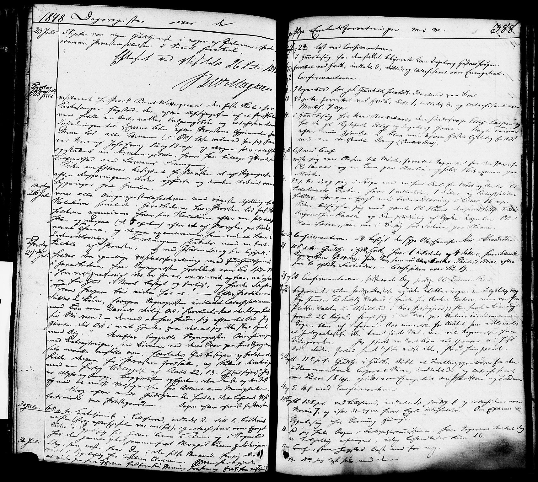 Heddal kirkebøker, AV/SAKO-A-268/F/Fa/L0006: Parish register (official) no. I 6, 1837-1854, p. 388