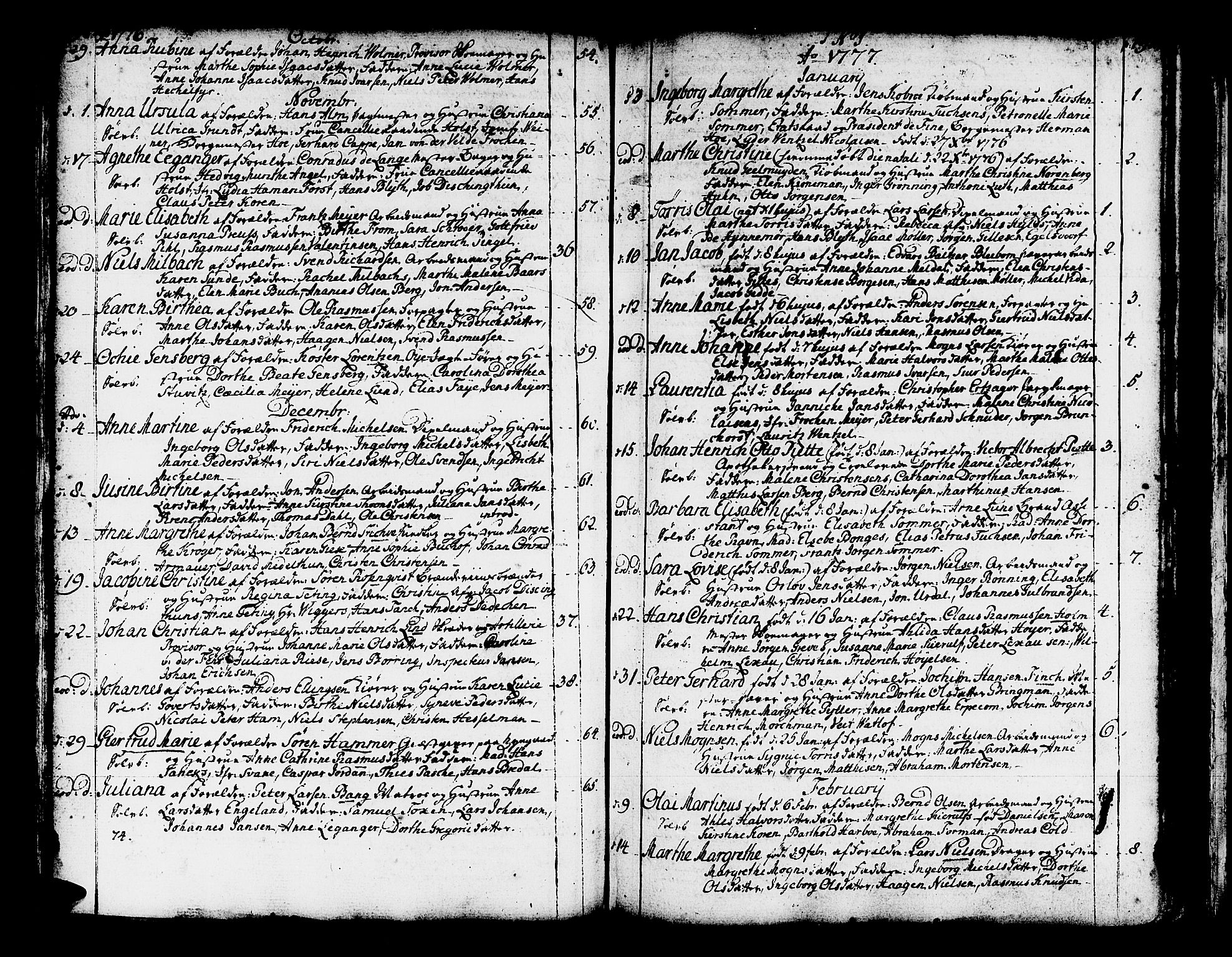Domkirken sokneprestembete, SAB/A-74801/H/Haa/L0003: Parish register (official) no. A 3, 1758-1789, p. 194-195