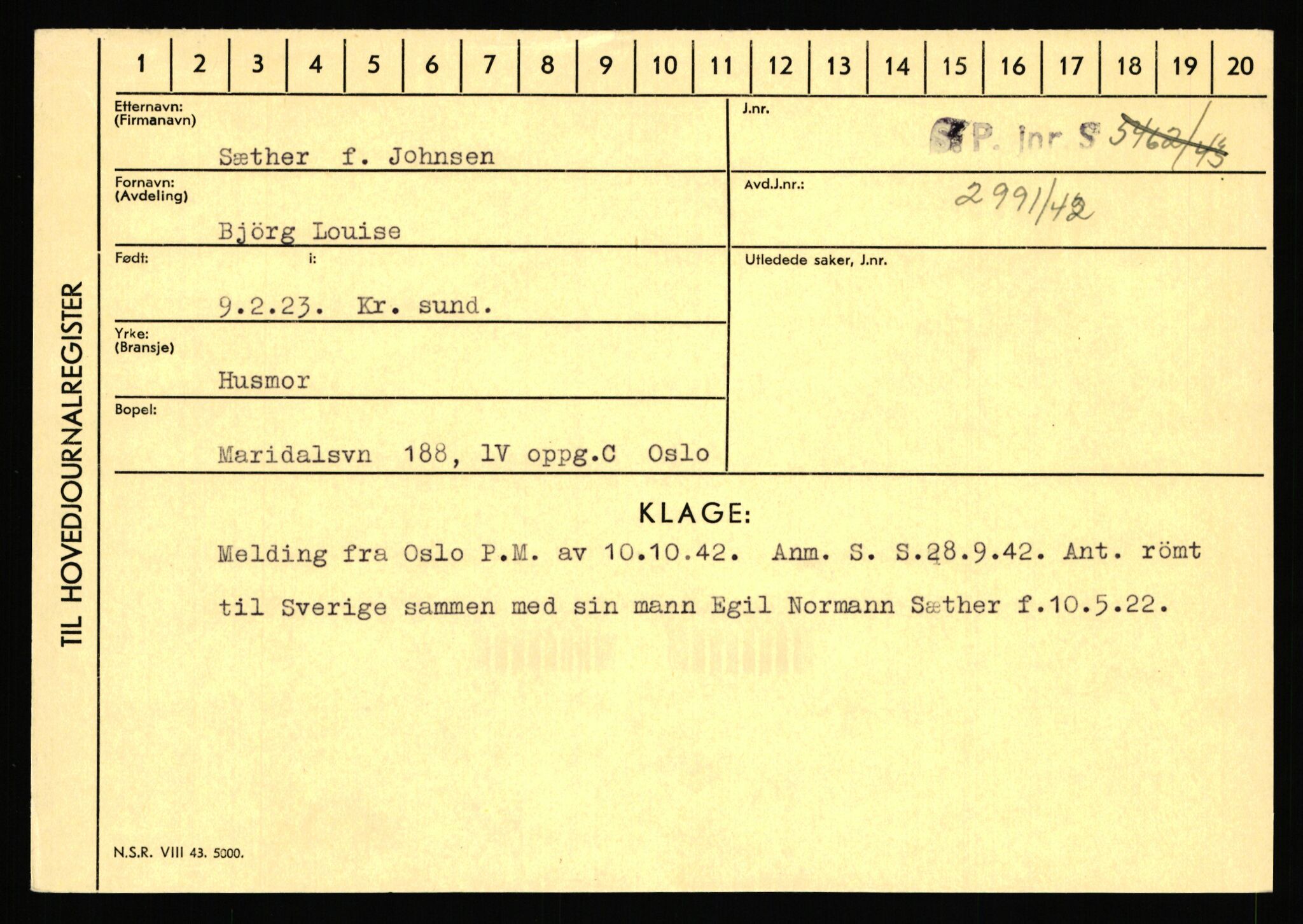 Statspolitiet - Hovedkontoret / Osloavdelingen, AV/RA-S-1329/C/Ca/L0015: Svea - Tøsse, 1943-1945, p. 976