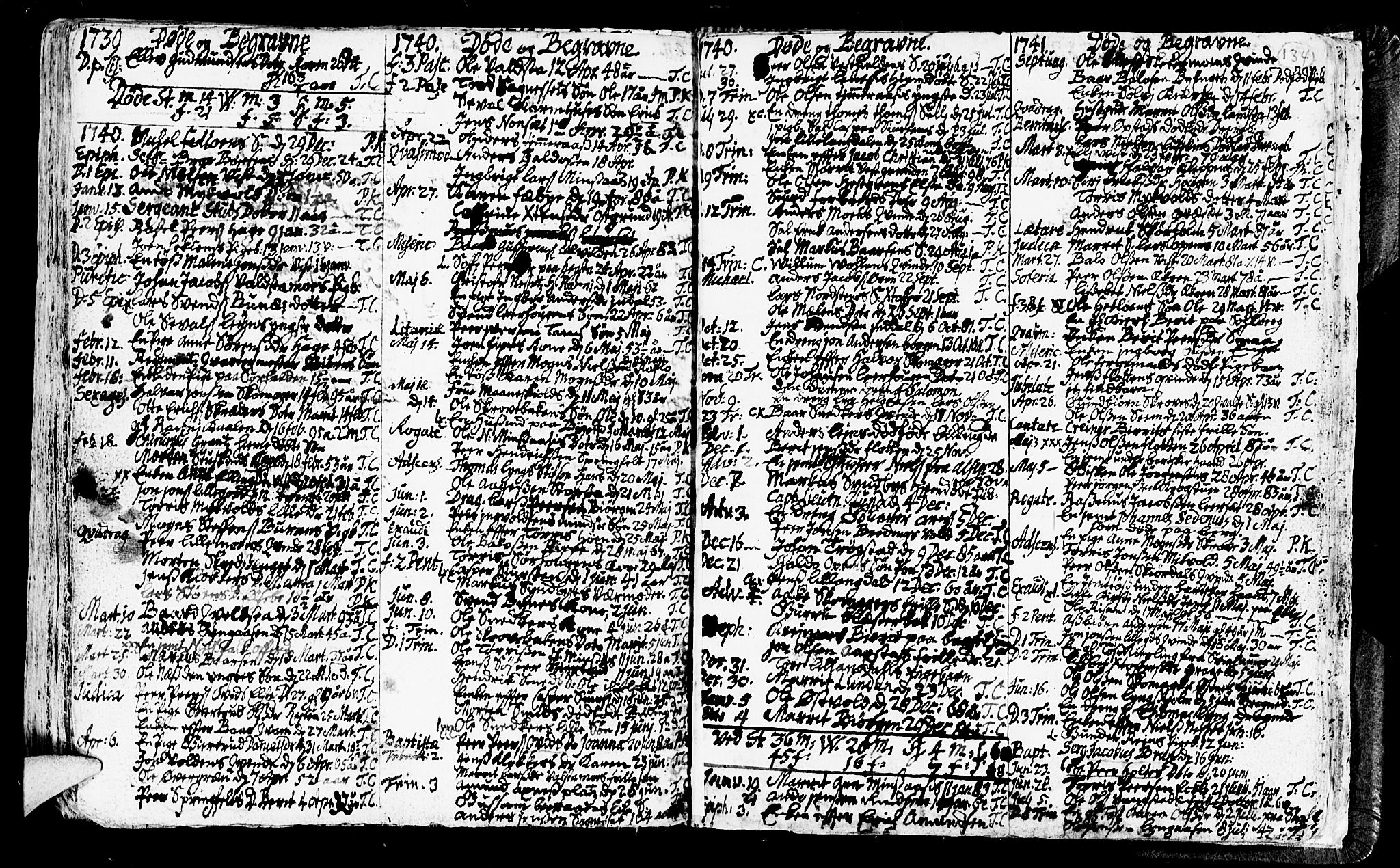 Ministerialprotokoller, klokkerbøker og fødselsregistre - Nord-Trøndelag, SAT/A-1458/723/L0230: Parish register (official) no. 723A01, 1705-1747, p. 134