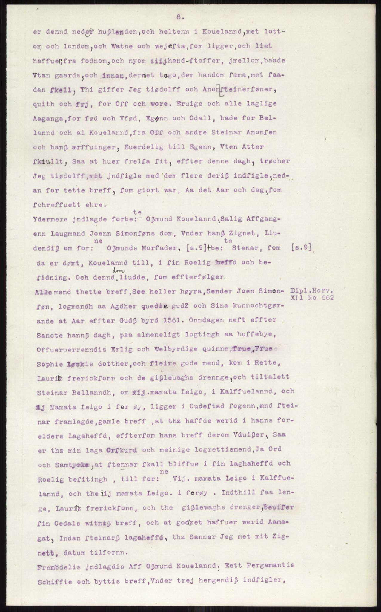 Samlinger til kildeutgivelse, Diplomavskriftsamlingen, AV/RA-EA-4053/H/Ha, p. 3385