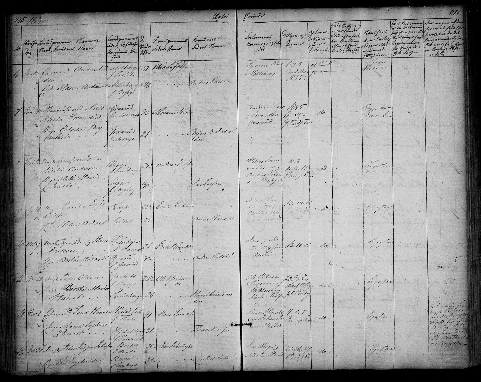 Borge prestekontor Kirkebøker, AV/SAO-A-10903/F/Fa/L0005: Parish register (official) no. I 5, 1848-1860, p. 275-276