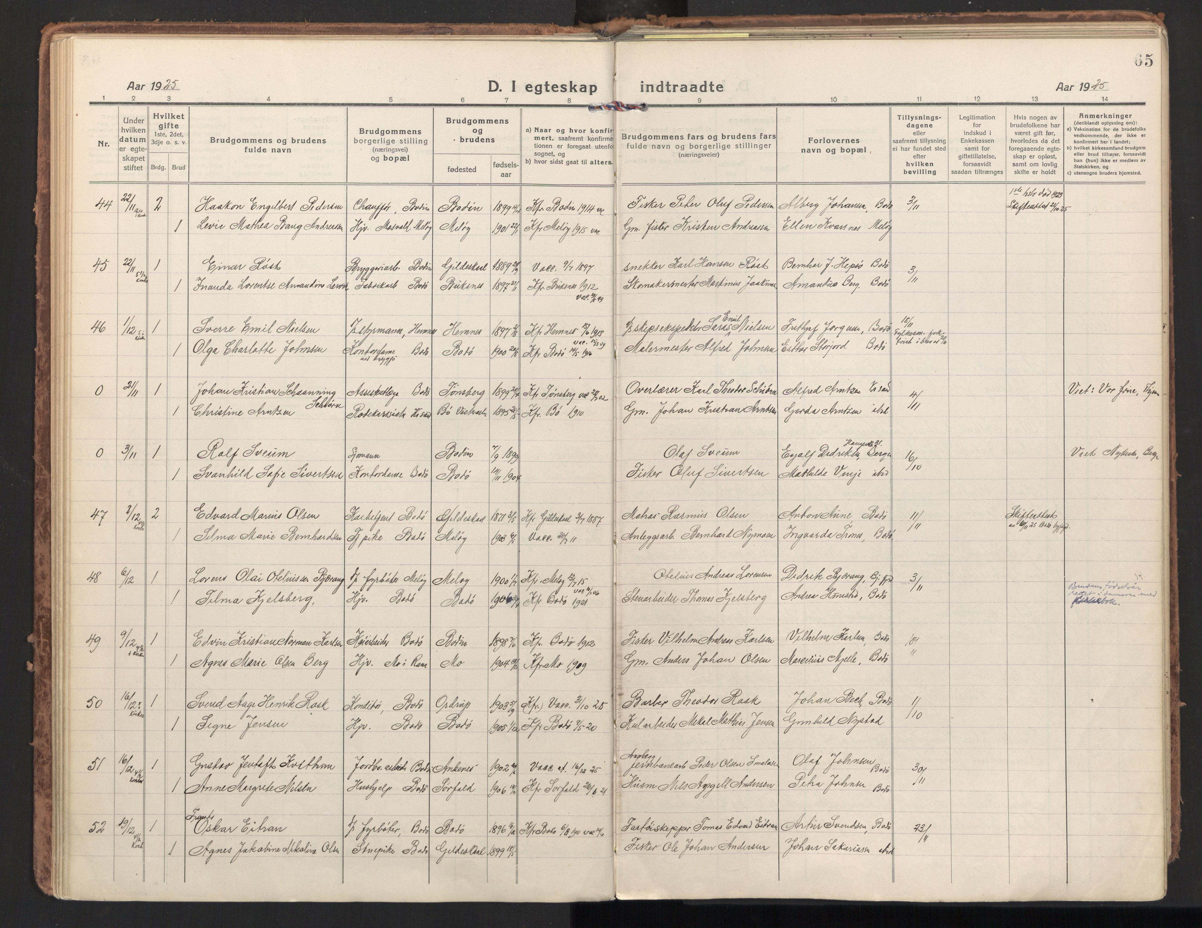 Ministerialprotokoller, klokkerbøker og fødselsregistre - Nordland, AV/SAT-A-1459/801/L0018: Parish register (official) no. 801A18, 1916-1930, p. 65