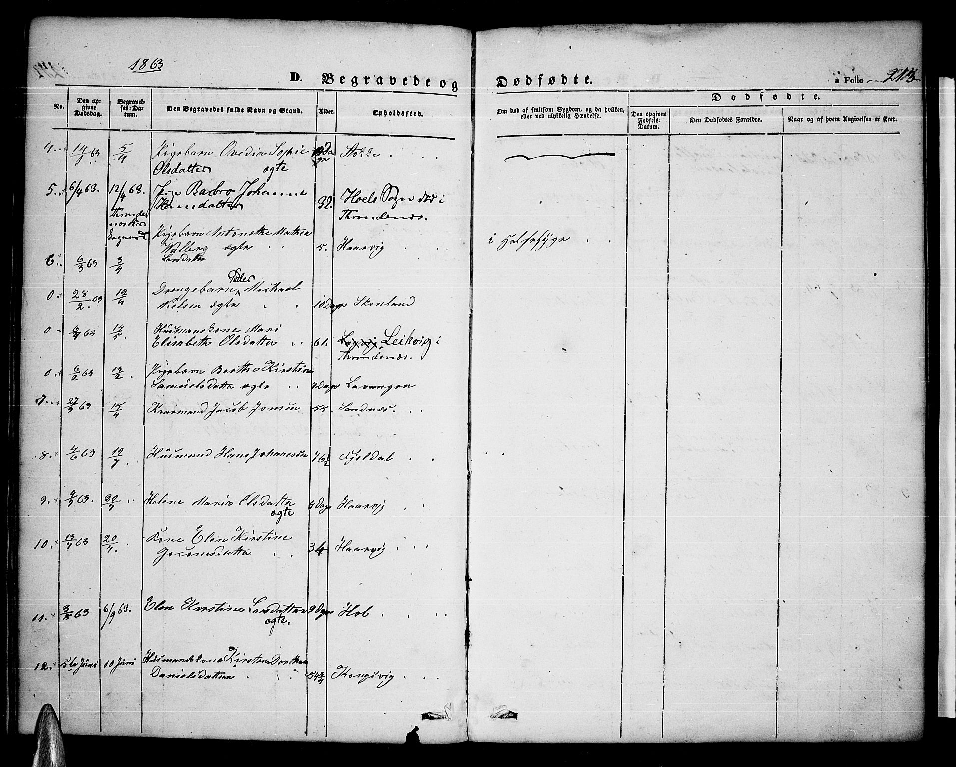 Ministerialprotokoller, klokkerbøker og fødselsregistre - Nordland, AV/SAT-A-1459/865/L0929: Parish register (copy) no. 865C01, 1840-1866, p. 213