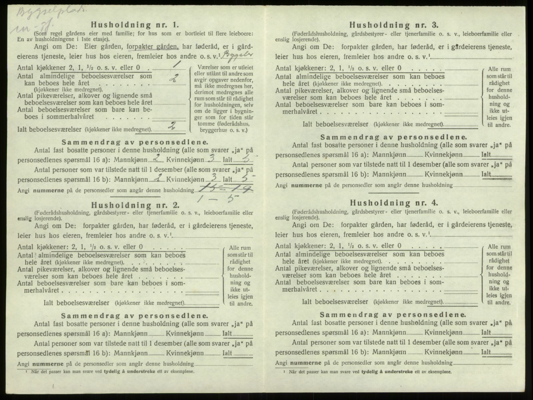 SAB, 1920 census for Stryn, 1920, p. 782