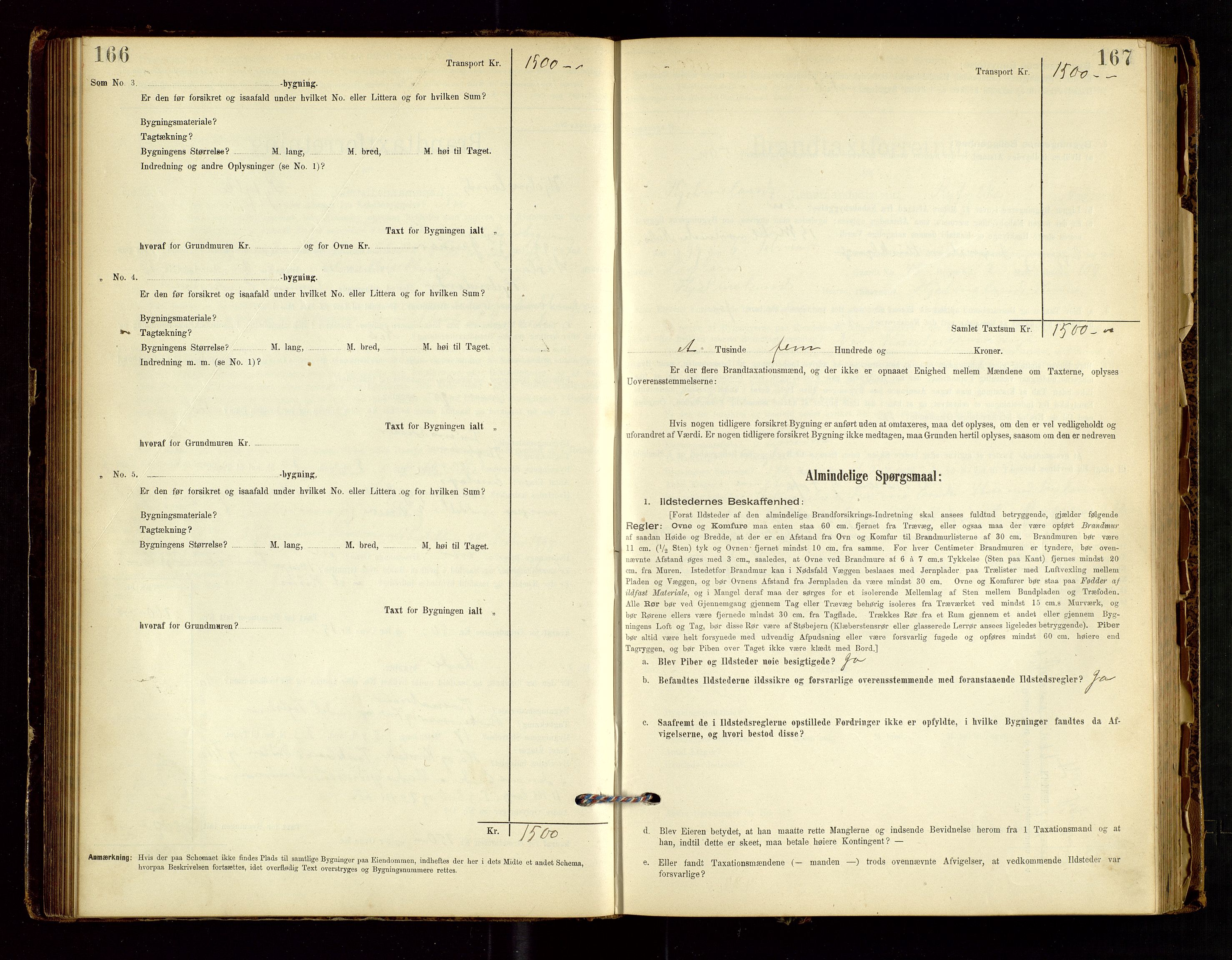 Hjelmeland lensmannskontor, AV/SAST-A-100439/Gob/L0001: "Brandtaxationsprotokol", 1895-1932, p. 166-167