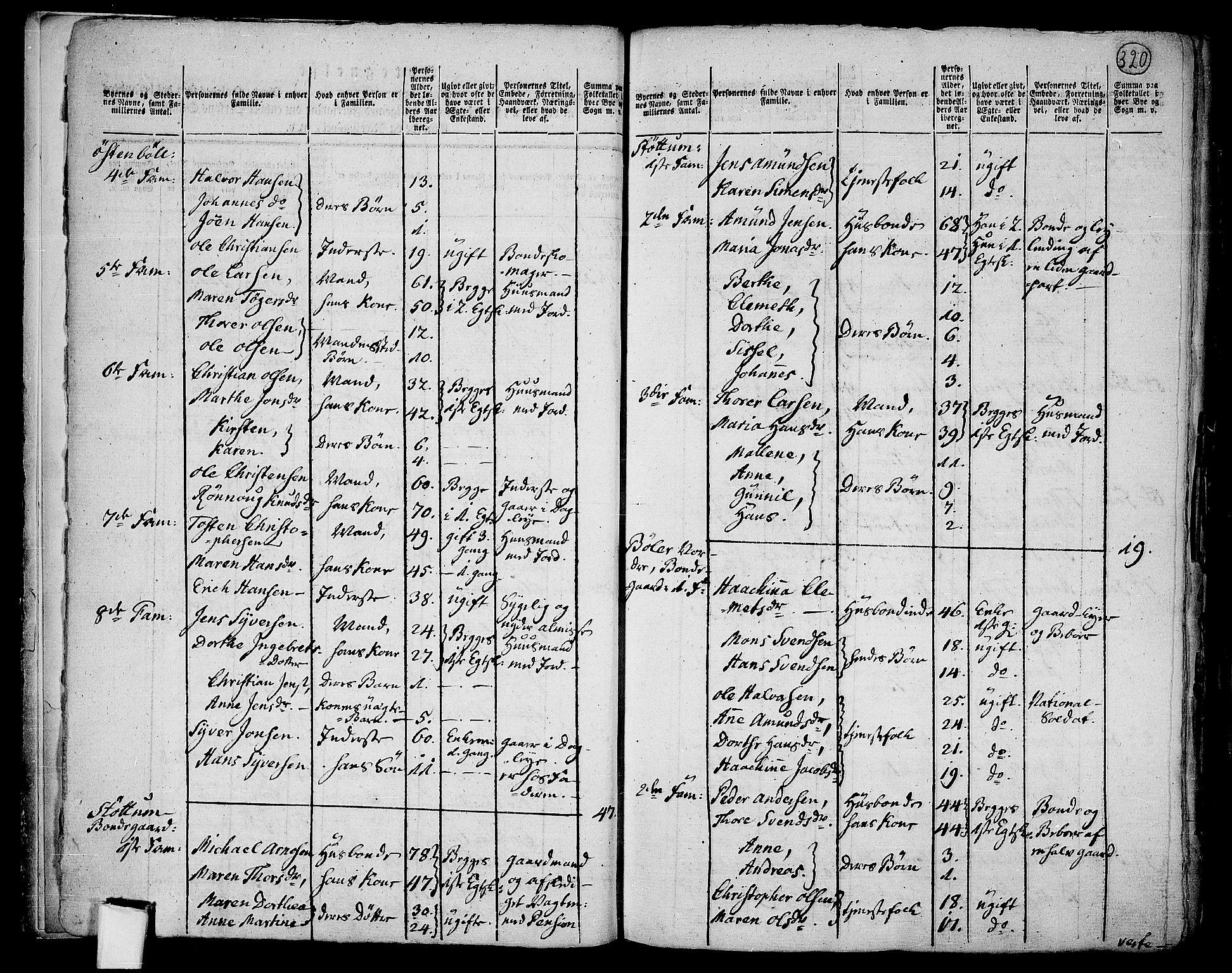 RA, 1801 census for 0229P Enebakk, 1801, p. 319b-320a