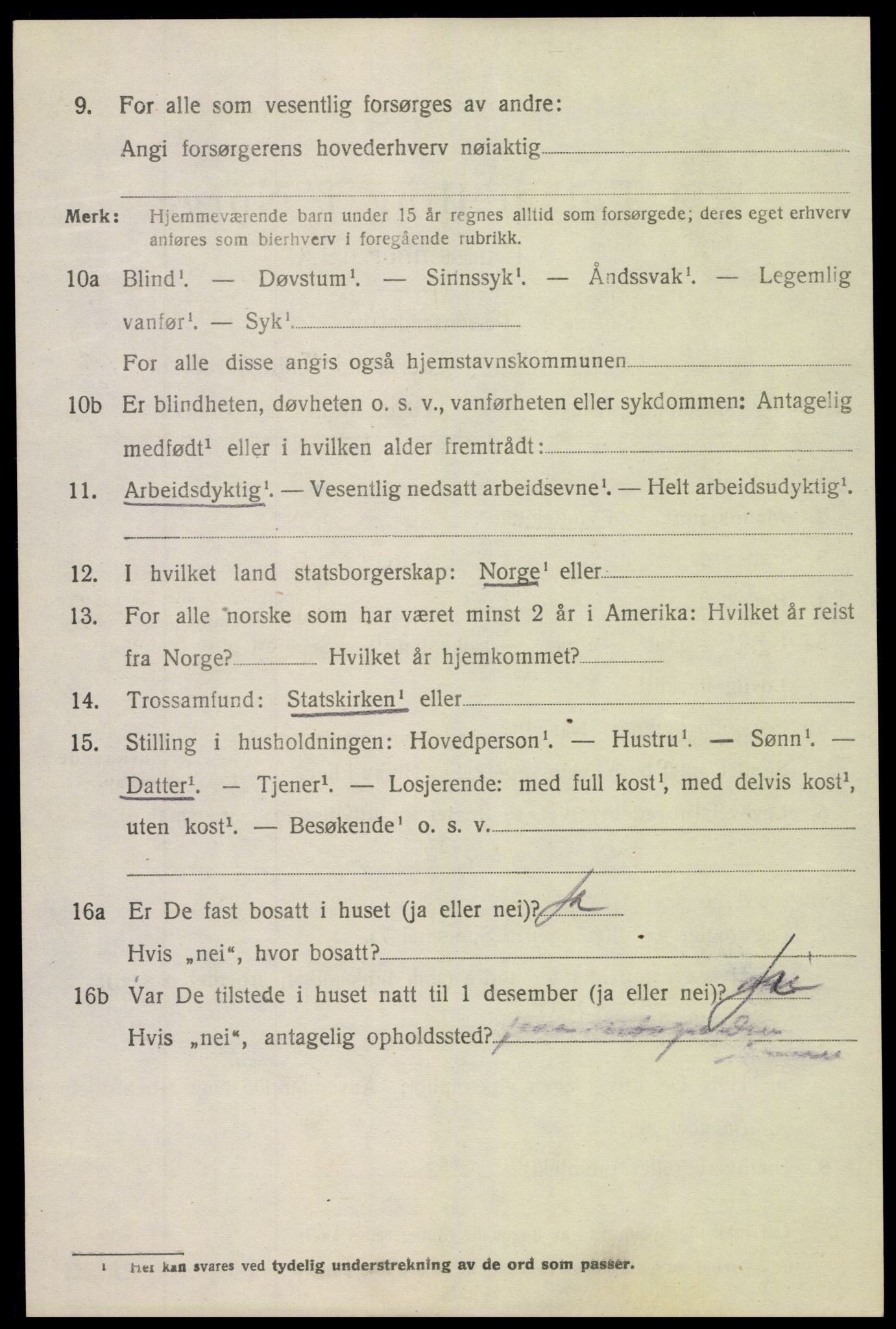 SAK, 1920 census for Søndeled, 1920, p. 1704