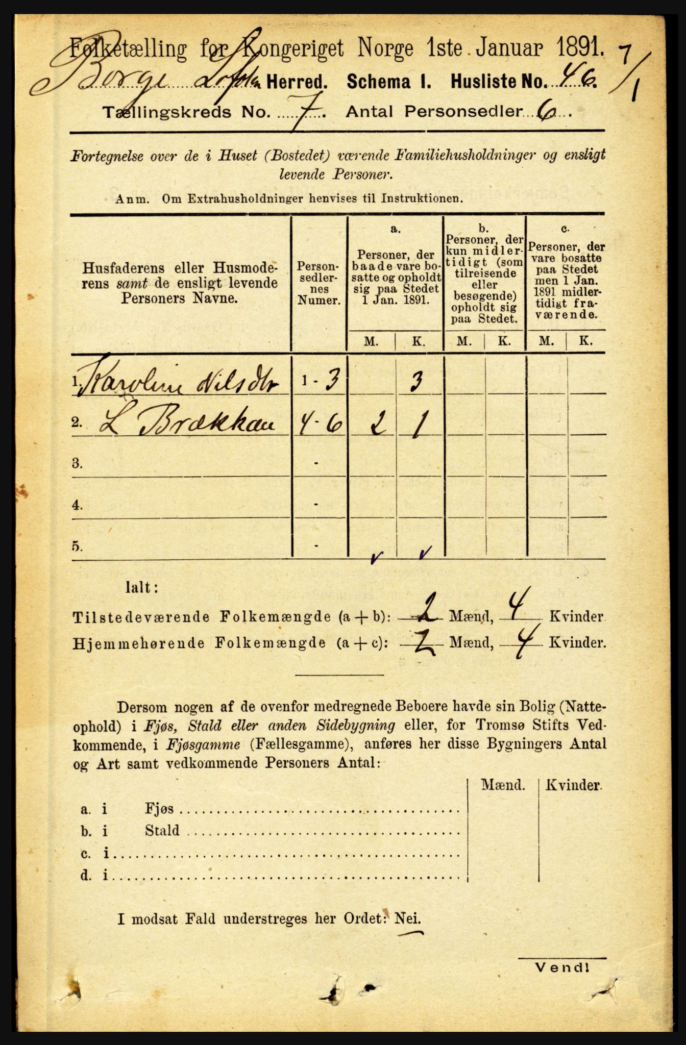 RA, 1891 census for 1862 Borge, 1891, p. 4414