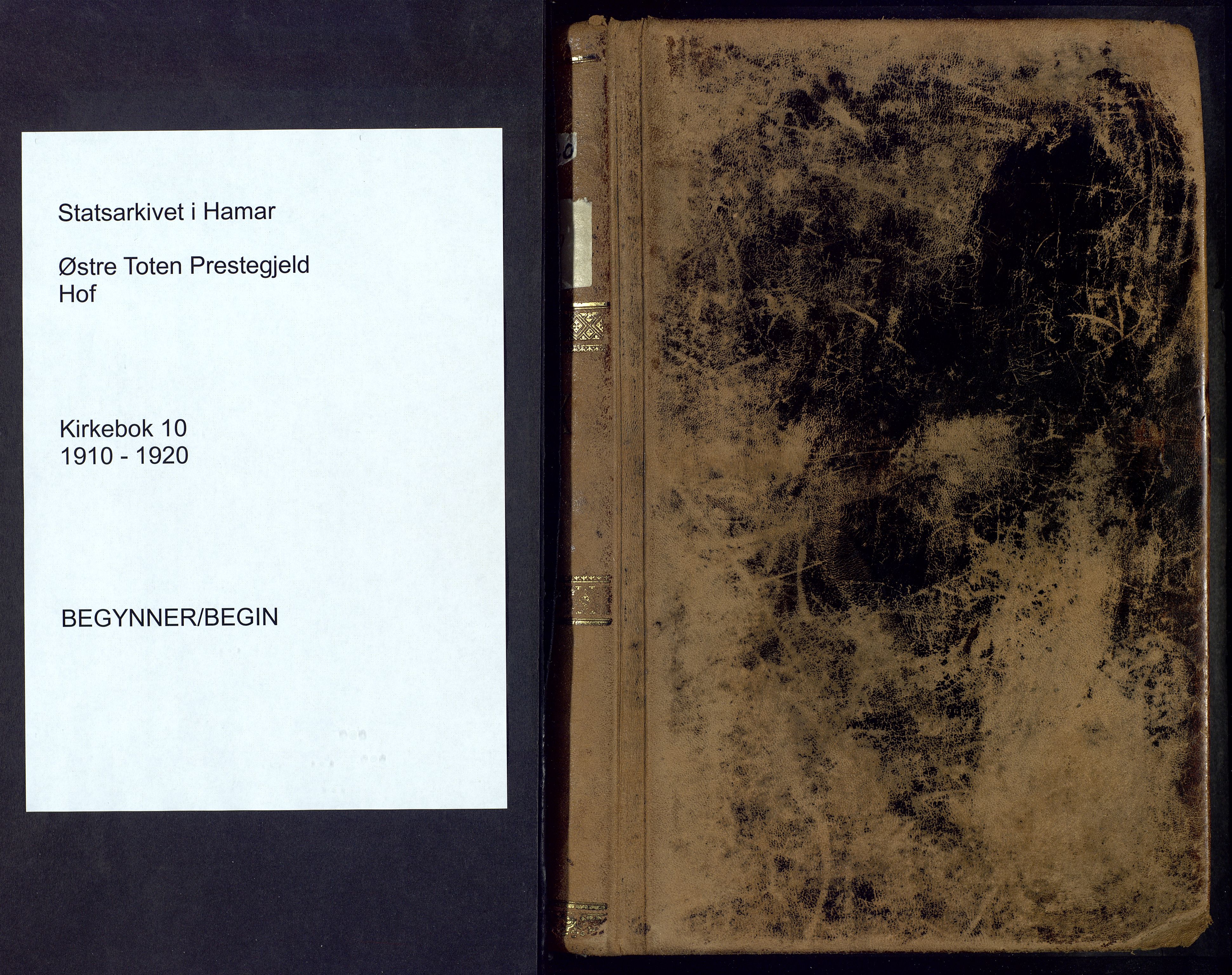 Østre Toten prestekontor, SAH/PREST-104/H/Ha/Haa/L0010: Parish register (official) no. 10, 1910-1920