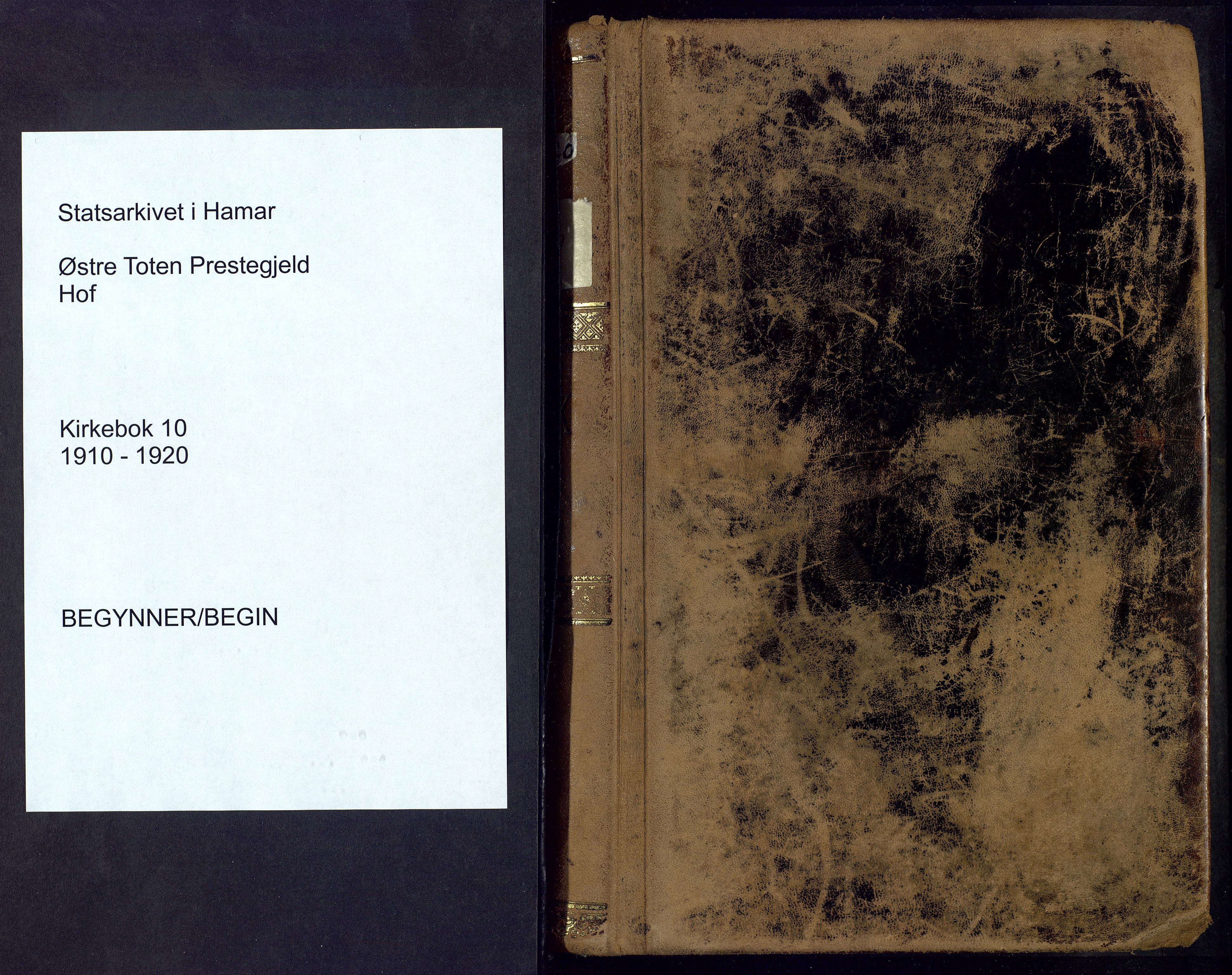 Østre Toten prestekontor, AV/SAH-PREST-104/H/Ha/Haa/L0010: Parish register (official) no. 10, 1910-1920