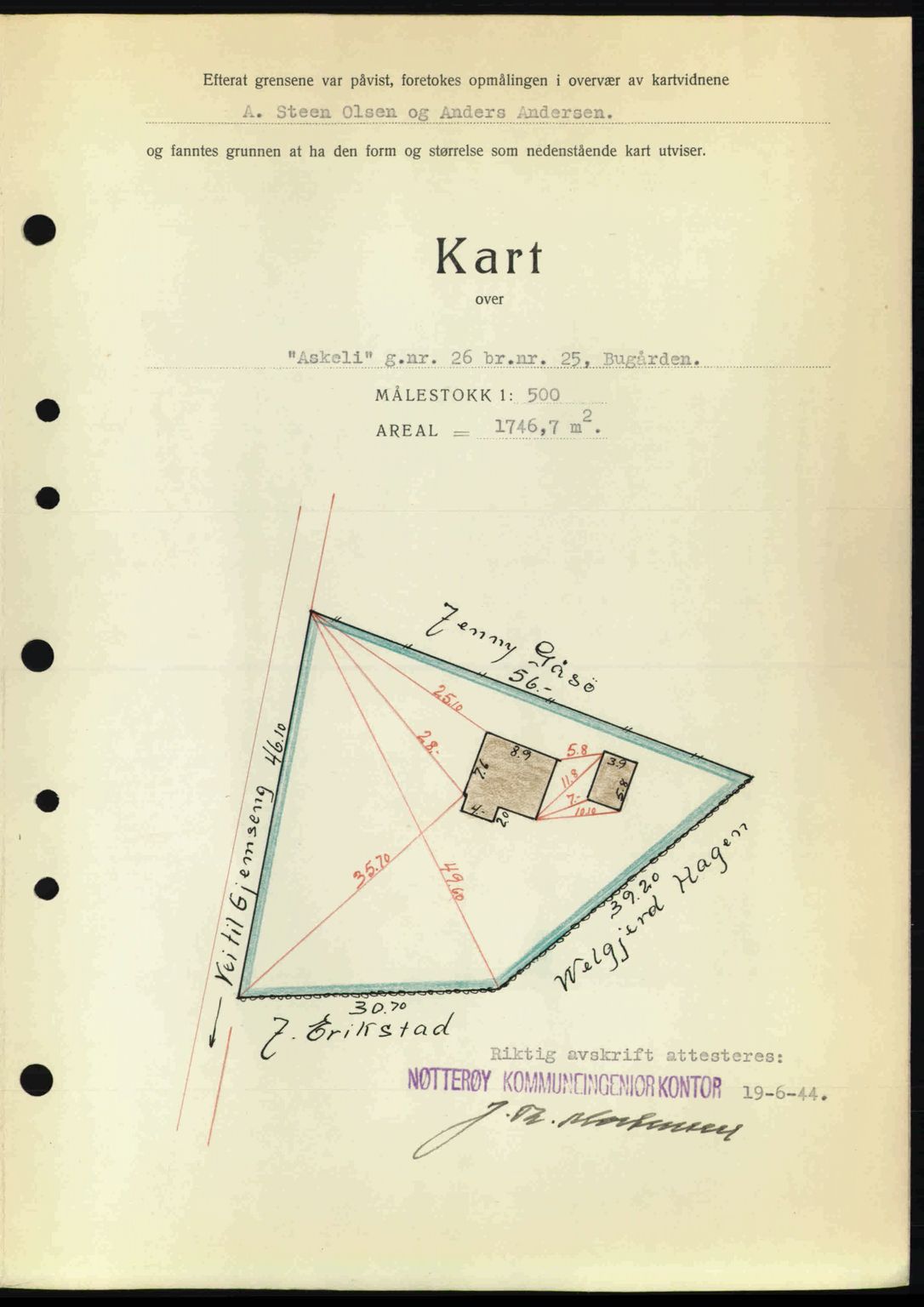 Tønsberg sorenskriveri, AV/SAKO-A-130/G/Ga/Gaa/L0015: Mortgage book no. A15, 1944-1944, Diary no: : 1362/1944