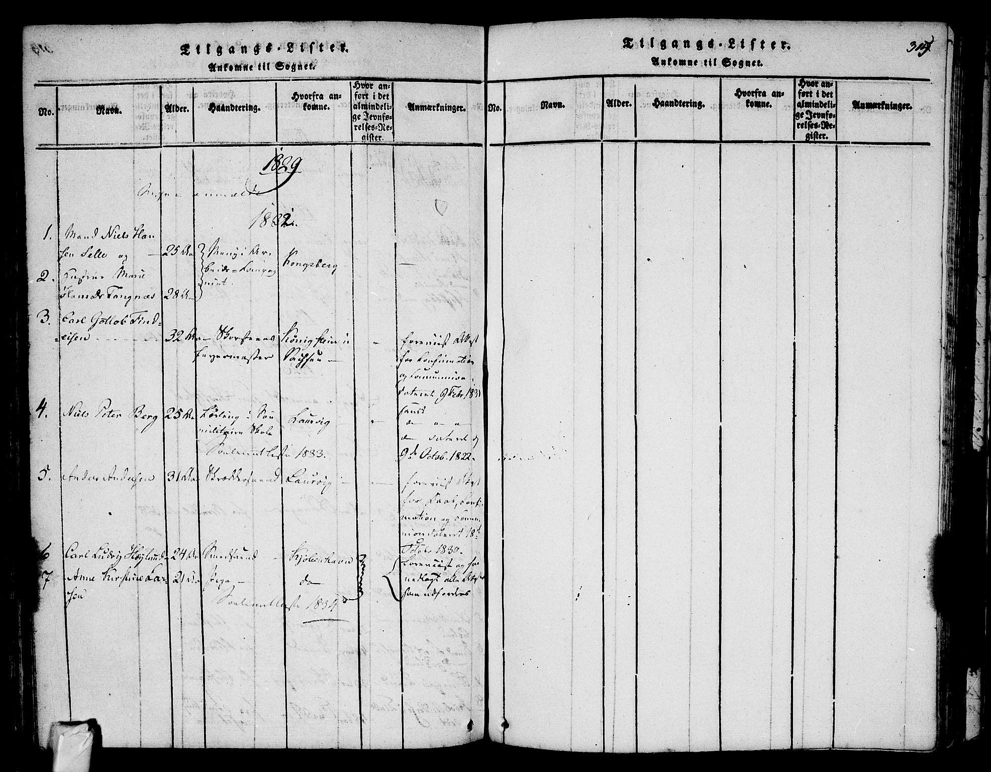 Stavern kirkebøker, AV/SAKO-A-318/F/Fa/L0006: Parish register (official) no. 6, 1816-1839, p. 315