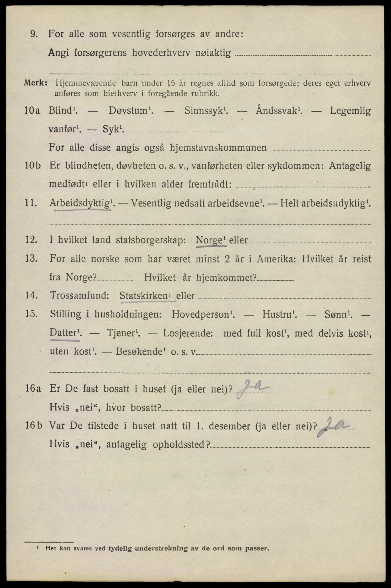 SAO, 1920 census for Glemmen, 1920, p. 9038