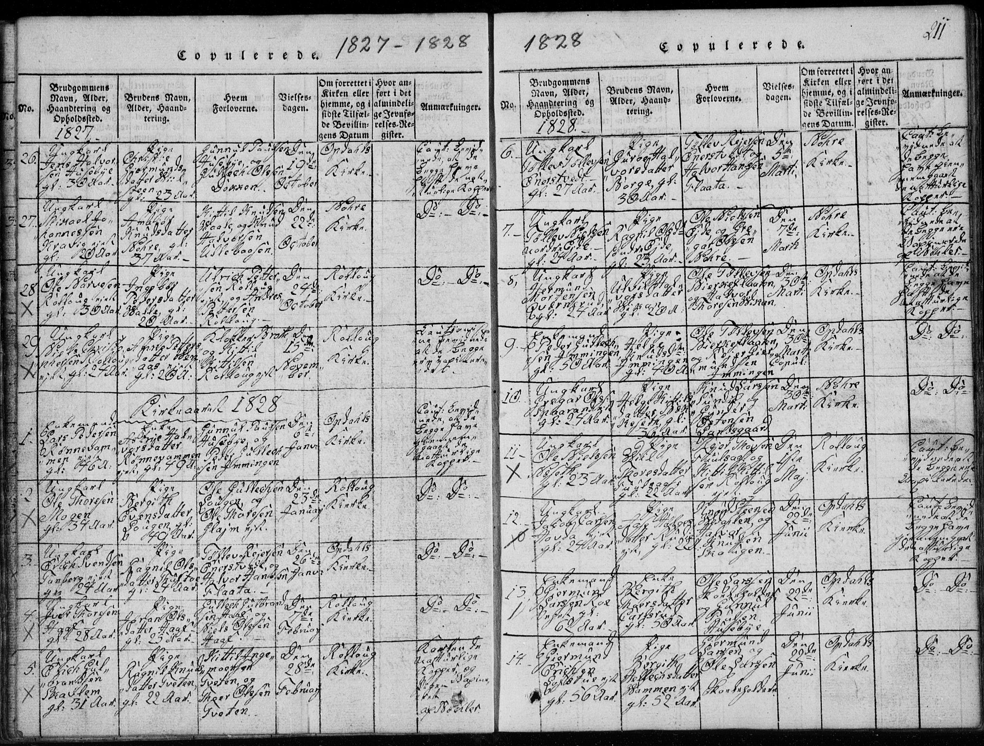 Rollag kirkebøker, SAKO/A-240/G/Ga/L0001: Parish register (copy) no. I 1, 1814-1831, p. 211