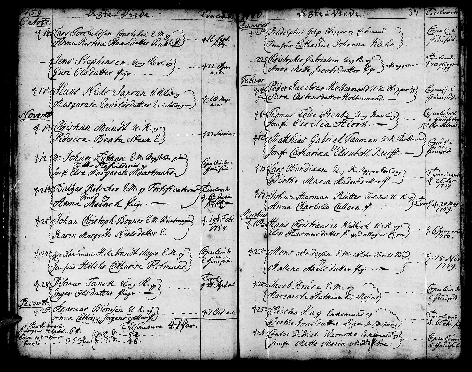 Korskirken sokneprestembete, SAB/A-76101/H/Haa/L0009: Parish register (official) no. A 9, 1743-1861, p. 37