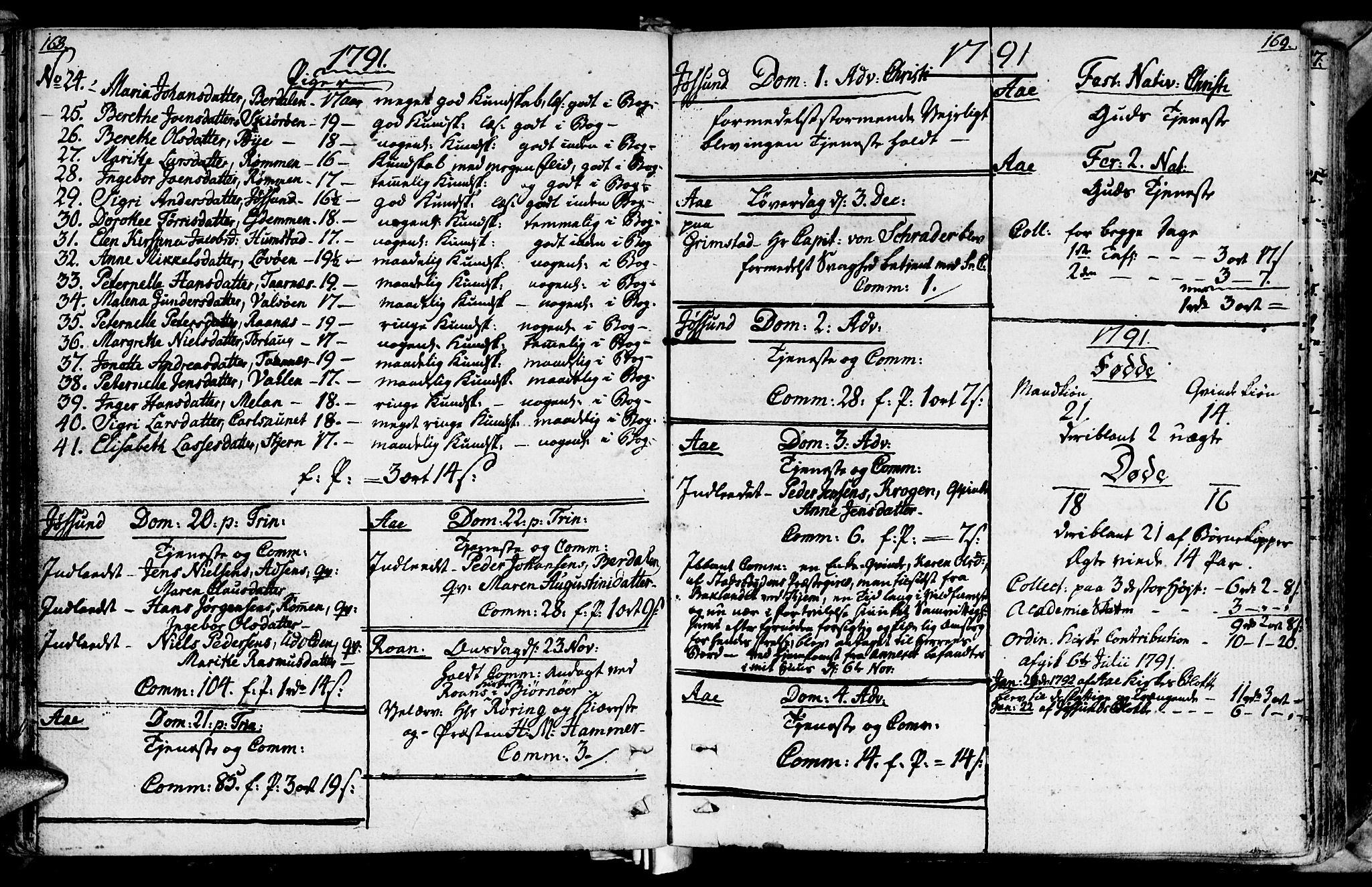 Ministerialprotokoller, klokkerbøker og fødselsregistre - Sør-Trøndelag, SAT/A-1456/655/L0673: Parish register (official) no. 655A02, 1780-1801, p. 168-169